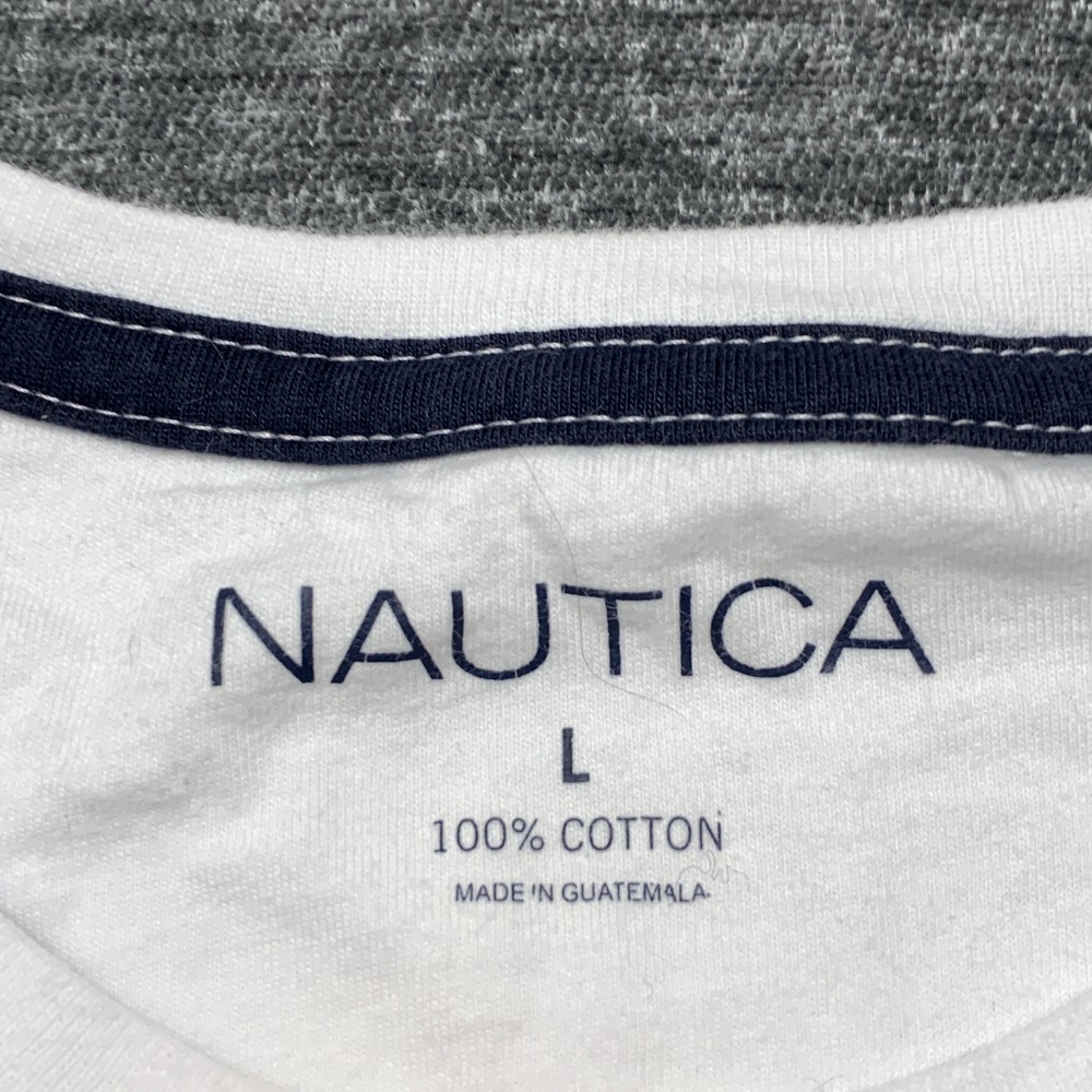 Nautica T Shirt Mens Large Multicolor Colorblock Cotton Spellout Logo Streetwear gallery