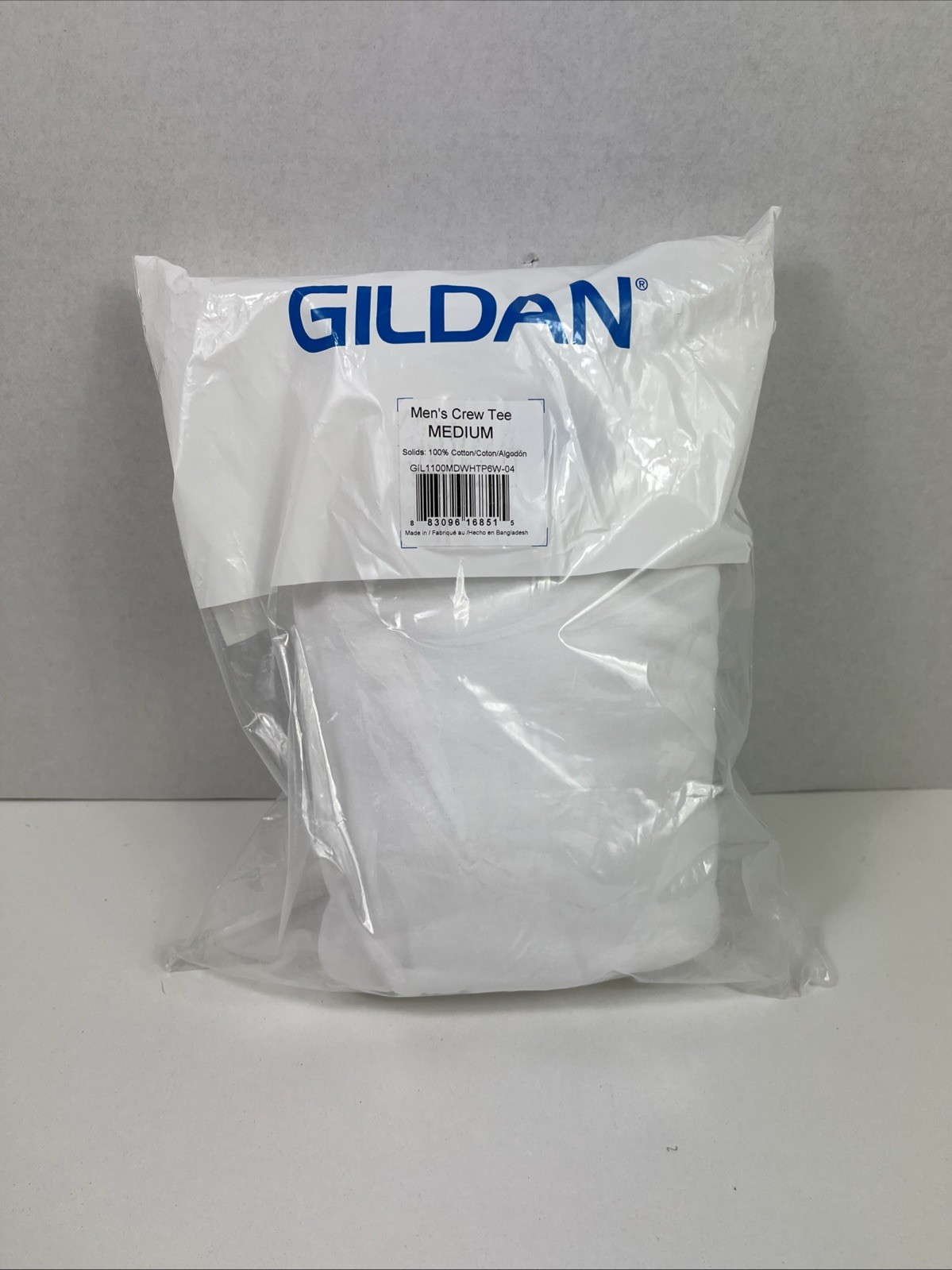 Gildan Mens Golden Crew T-Shirts Style G1100 White 6 Pack Medium NEW gallery
