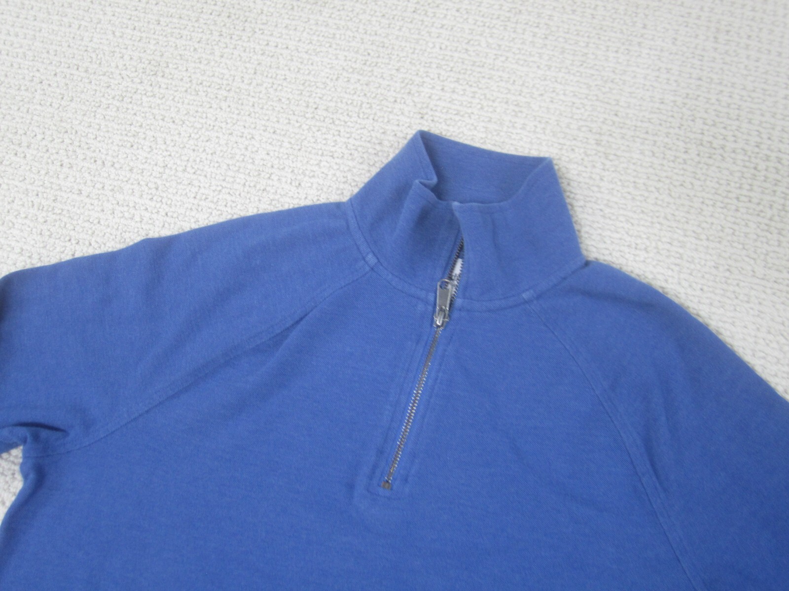 Goodfellow Shirt Mens Medium Blue 1/4 Zip Pullover Casual Cotton Polyester gallery