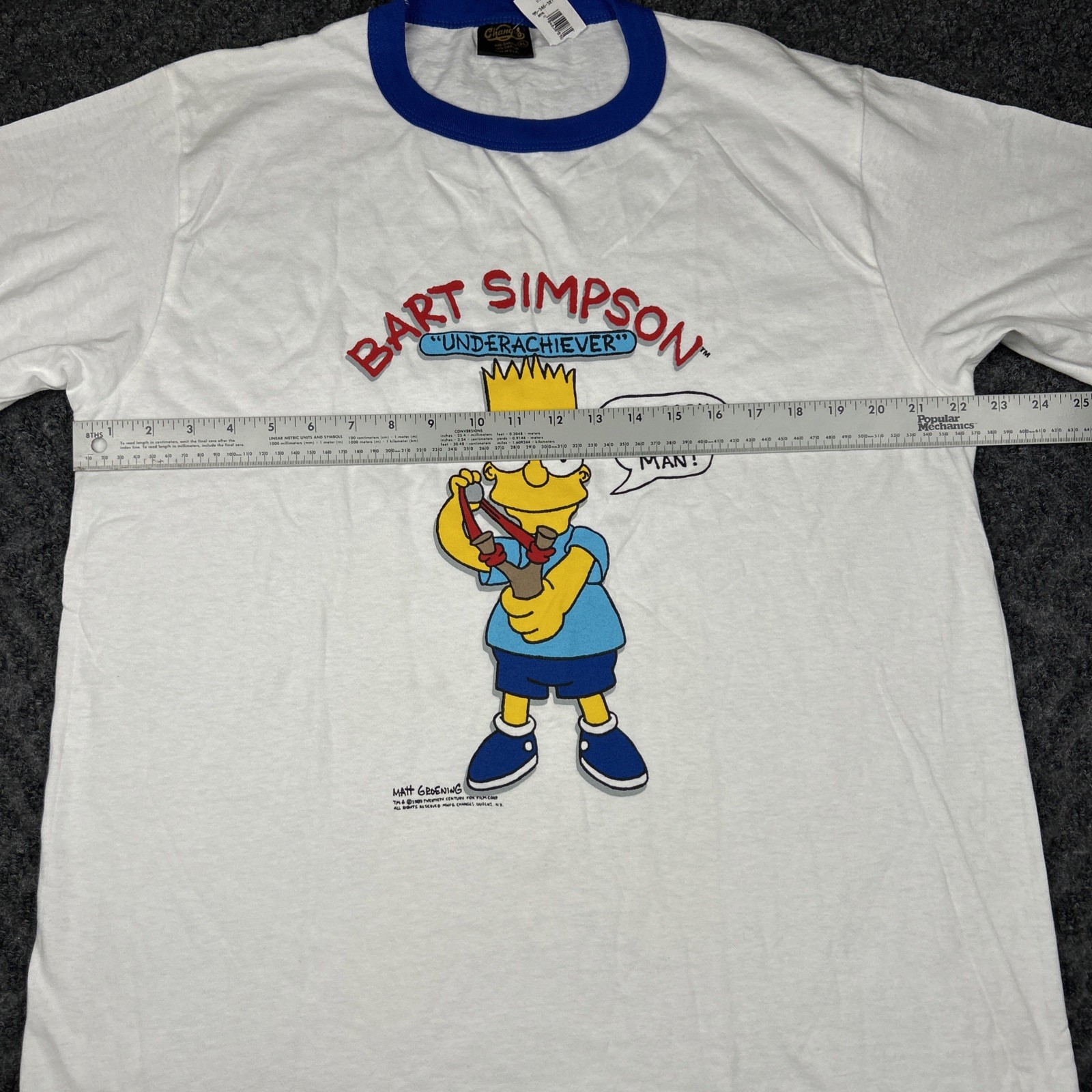 Vintage Bart Simpson Underachiever T Shirt Men’s XL Graphic Print Single gallery