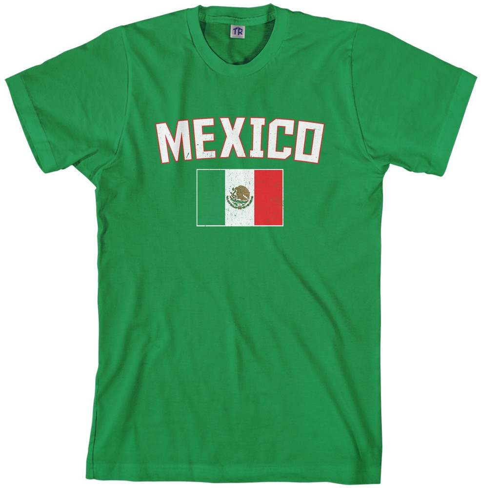 Threadrock Men’s Mexico Flag T-shirt Mexican National Team