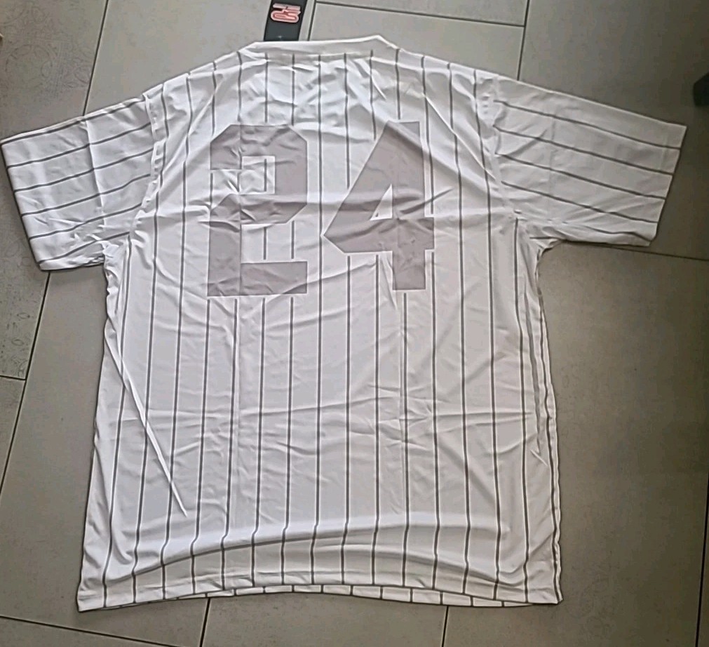 Short Porch (Shut Up And Hit) Short Sleeve Shirt, white with grey stripes gallery