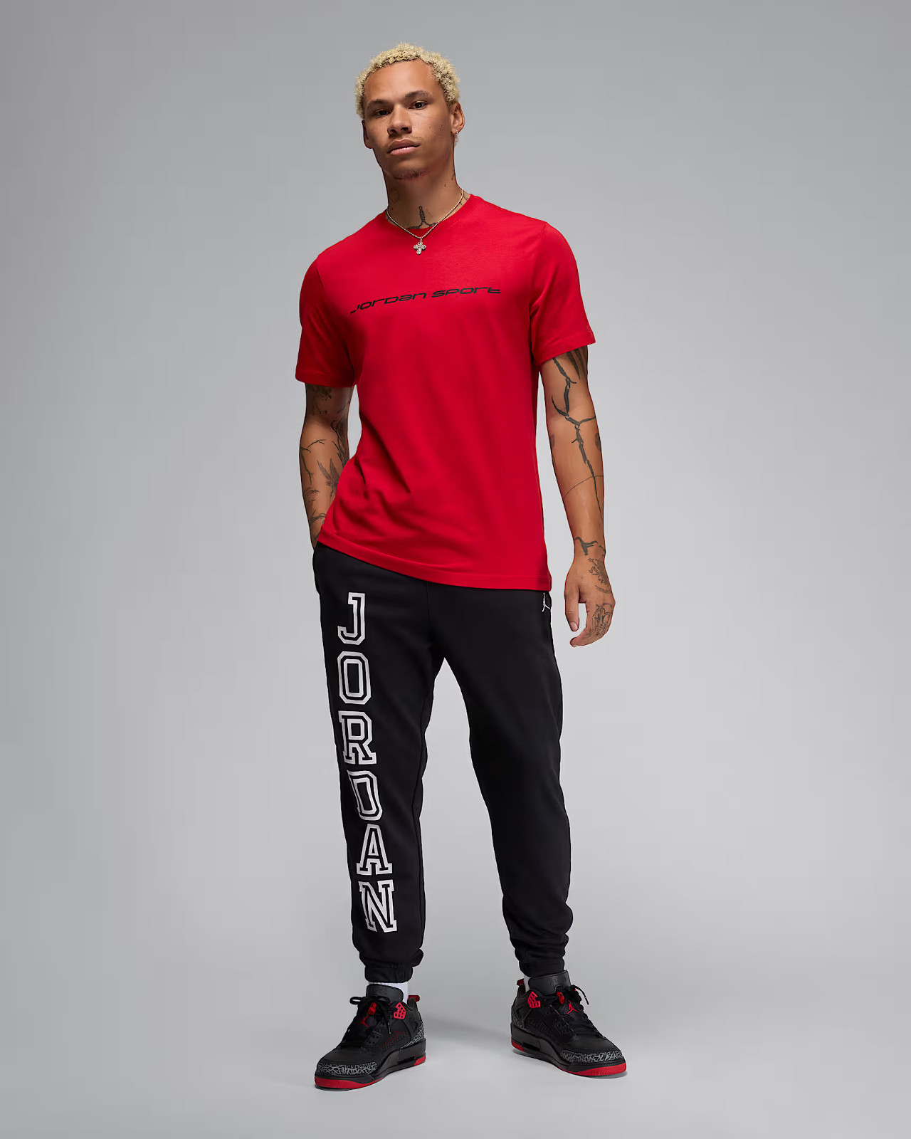 Nike Jordan Sports Men's Dri-FIT T-shirt FZ1931-687 Gym Red/Black US Size XS-3XL gallery