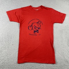 Vtg Bantam Small Red Shirt Chesterfield County Library 1987 Made In USA
