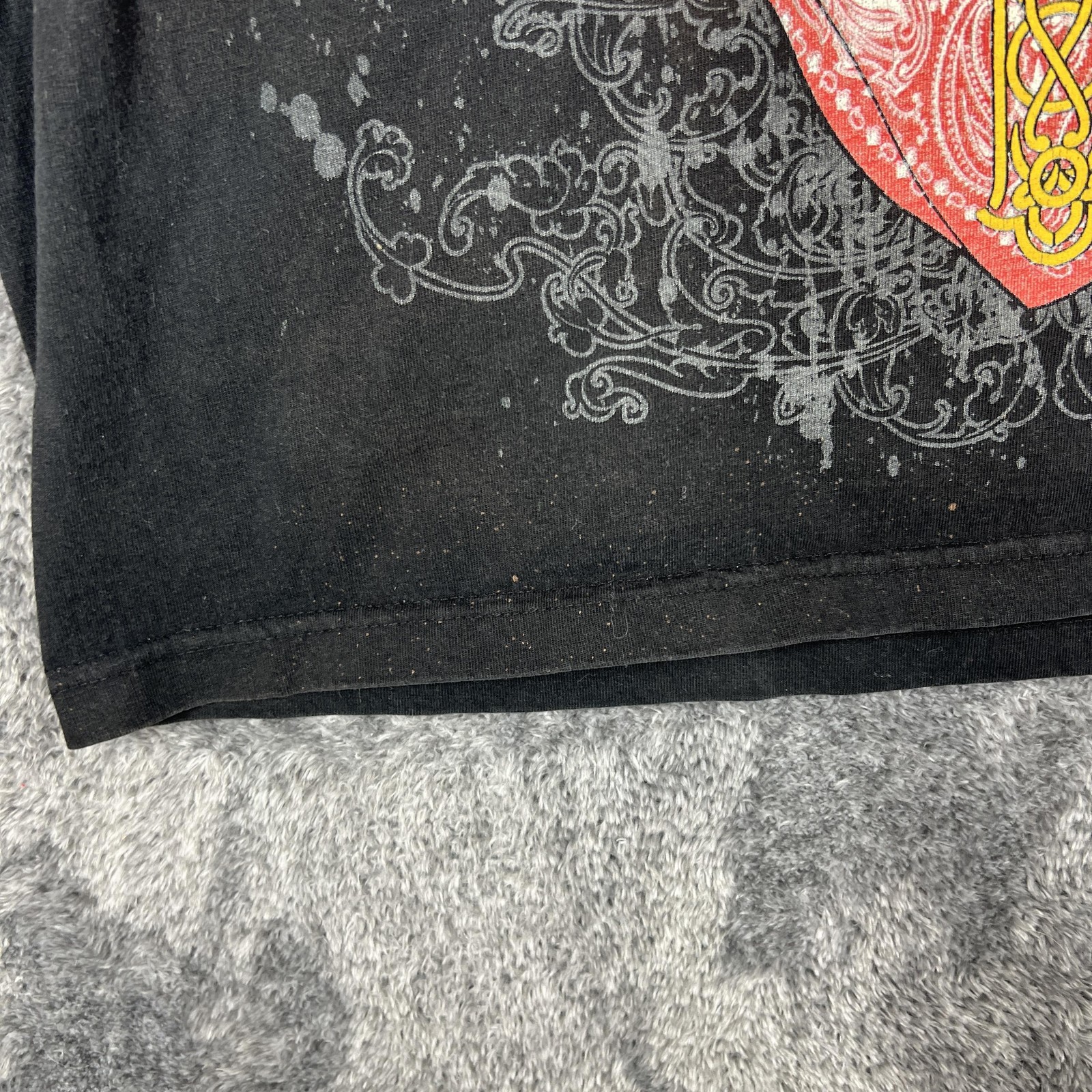 PRO Shirt Mens XLT Black Skull Bandana Cross Graphic Tee Super Heavyweight gallery