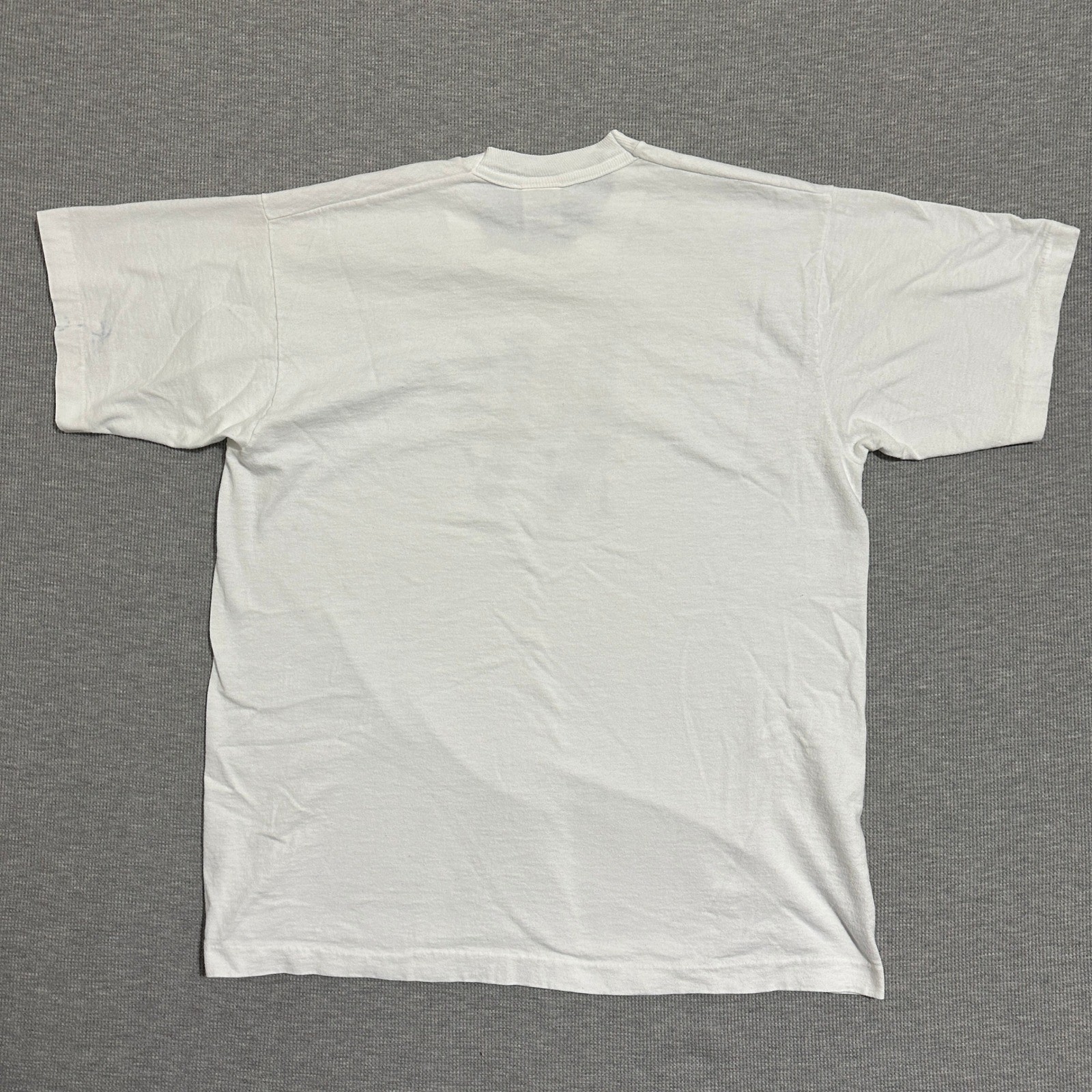 Y2K DKNY Jeans City of Jeans Logo Graphic Tee White 90s Streetwear Mens Medium gallery