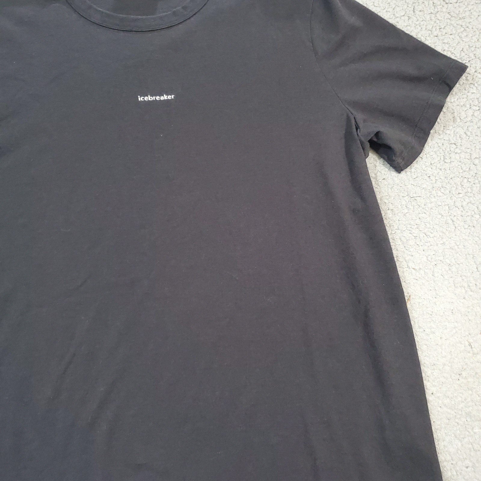 Icebreaker Central Shirt Mens Extra Large Black White Logo Short Sleeve Merino gallery
