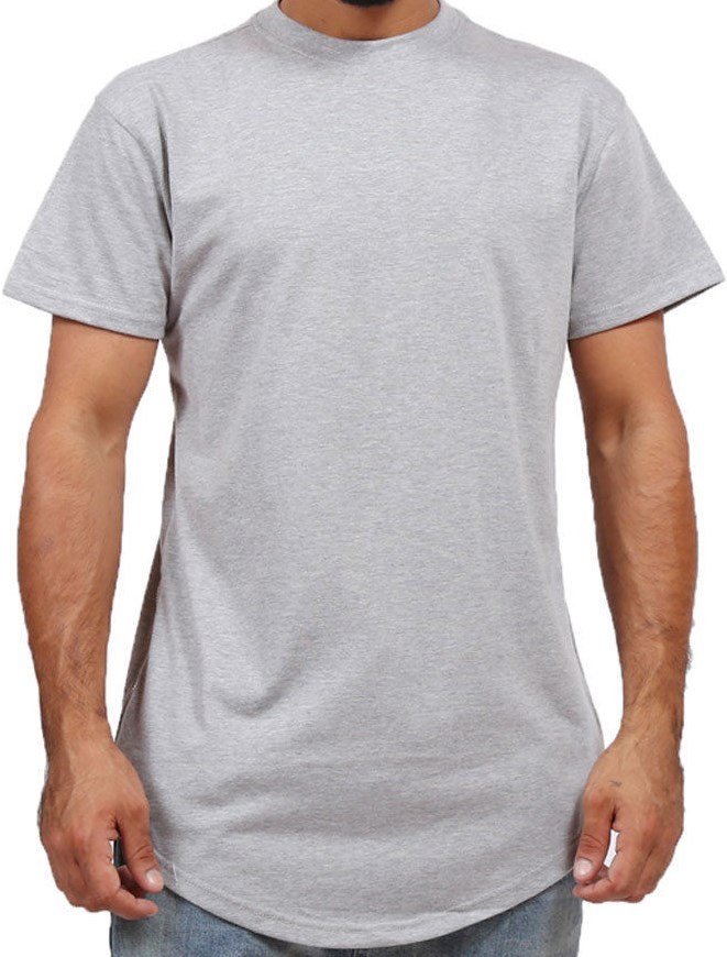 MEN HIPSTER ELONGATED HIP HOP T-SHIRTS WITH SIDE ZIPPER T-552 SOLID gallery