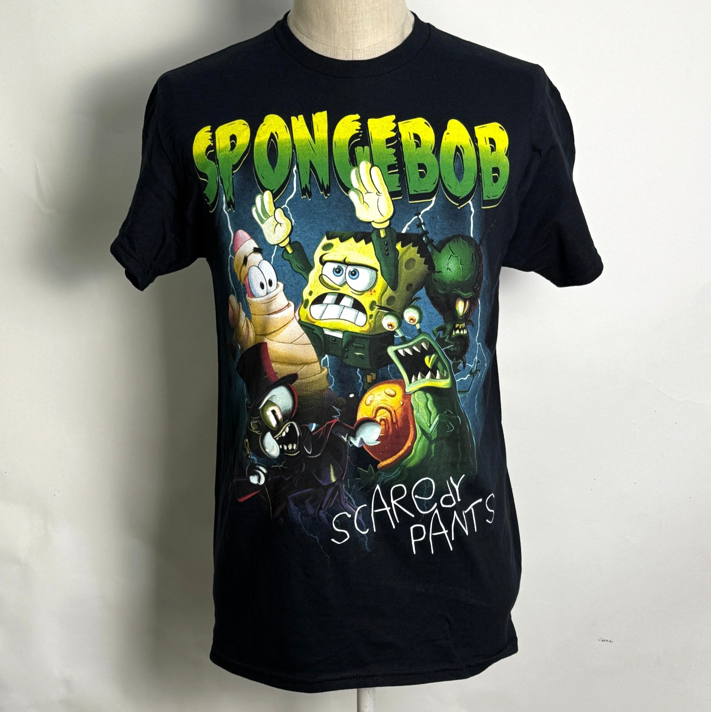 Hybrid Apparel Men's T-Shirt SpongeBob SquarePants Scaredy Pants Black SM NEW gallery