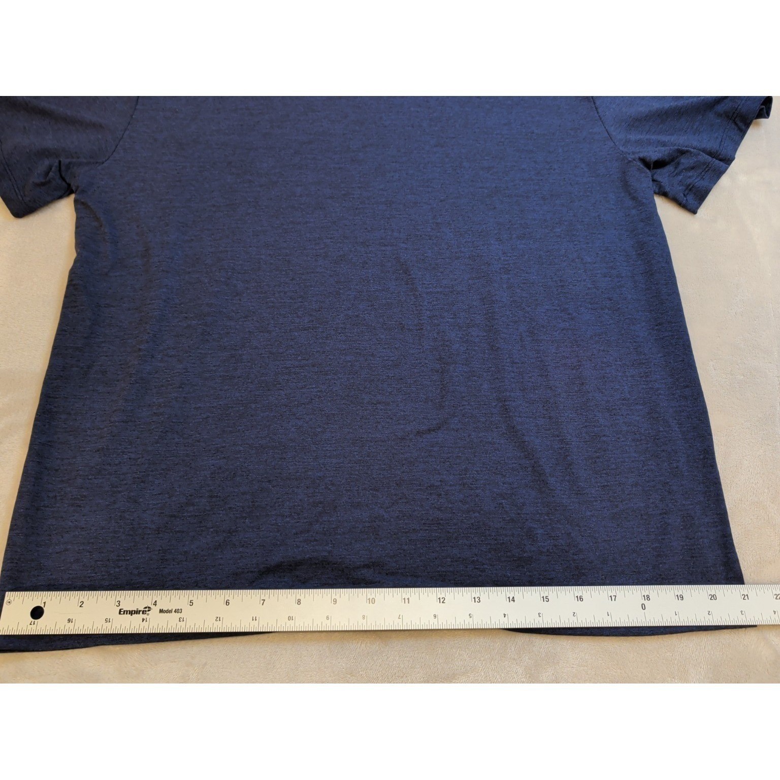 Men's Navy Blue Stretch T-Shirt Size S Polyester Elastane Athletic Casual Tee gallery