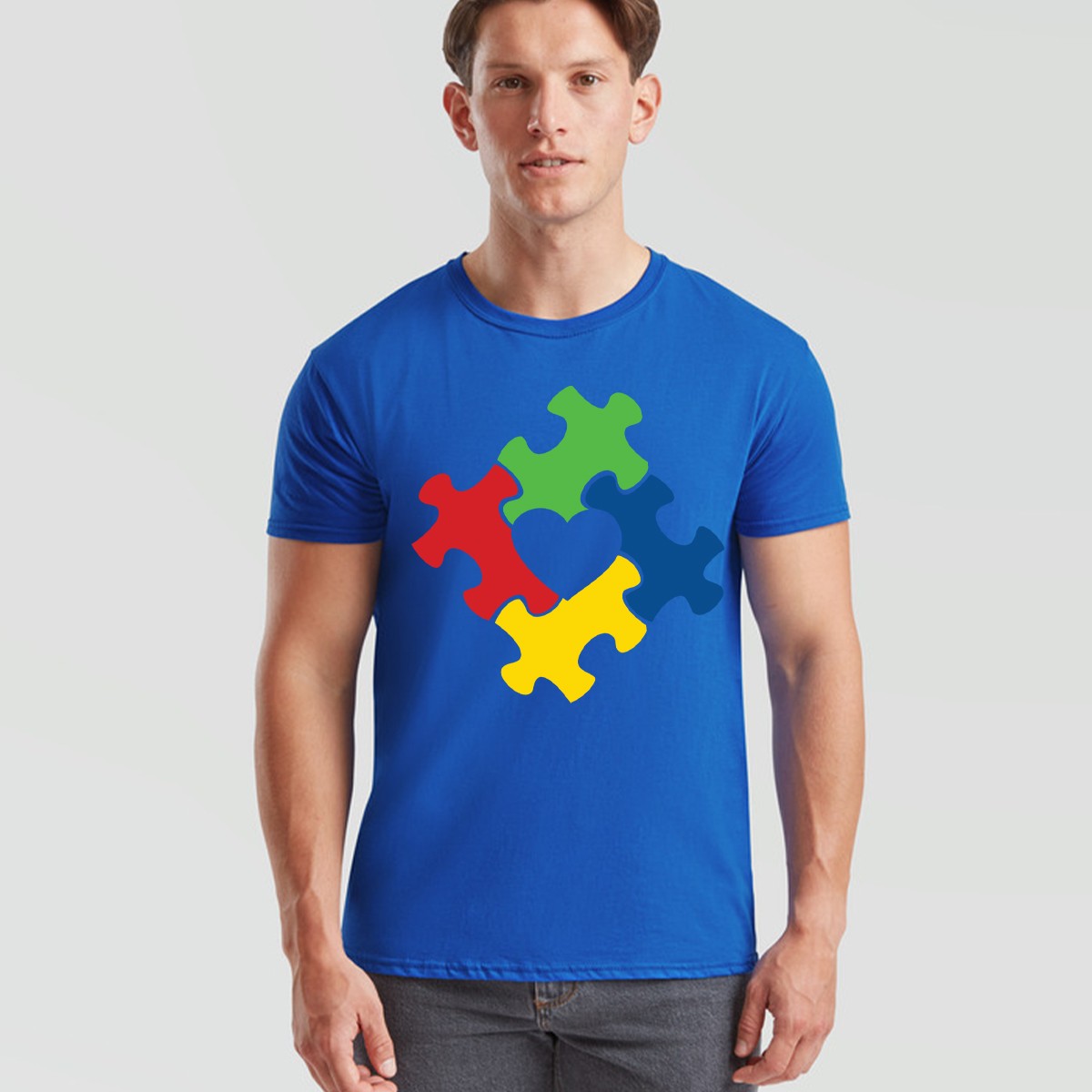 Colorful Abstract Puzzle Piece Support Unisex Tshirt Neurodiversity Support gallery