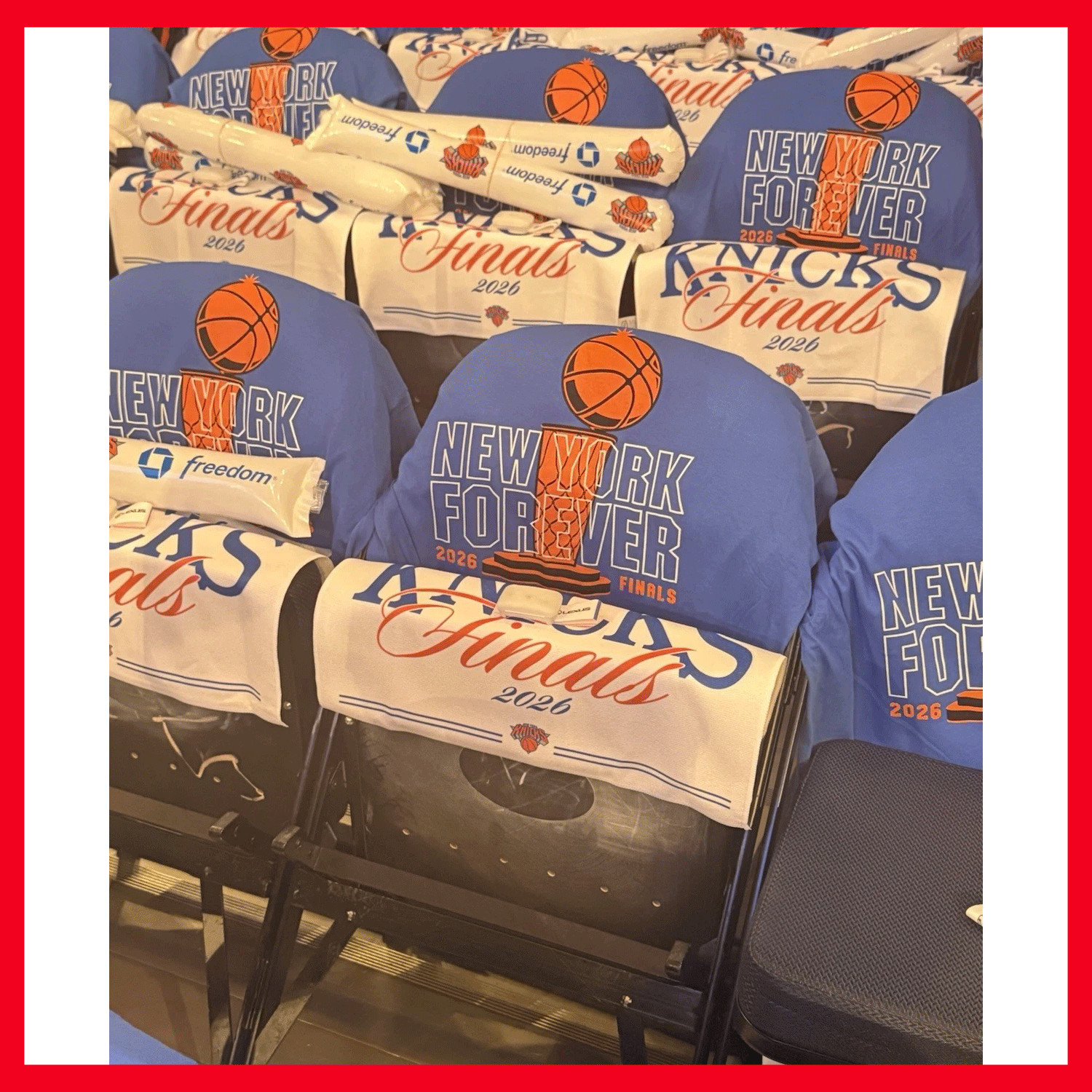 HOT!!! NY KNICKS 2026 FINALS MSG GAME 4 T-shirt With Hand Tag Print Gidan gallery