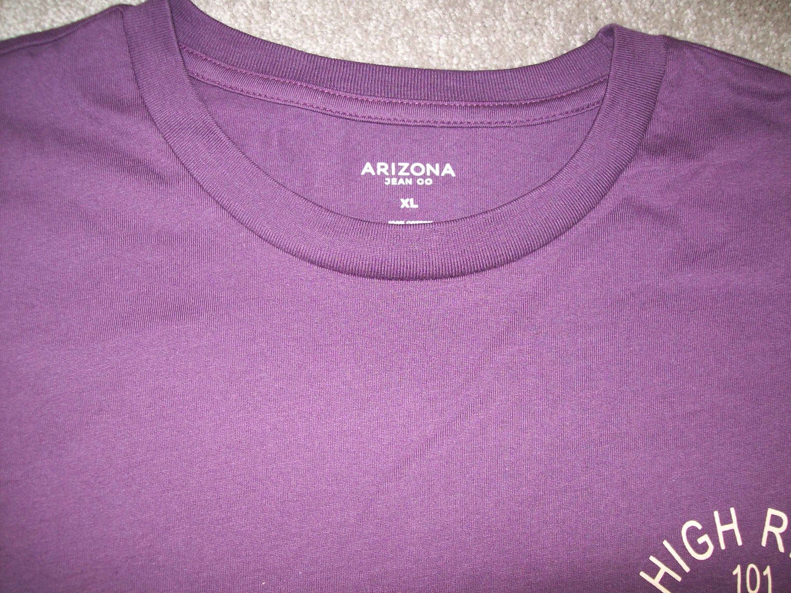 Arizona Jean T-Shirt Mens Long Sleeve High Rise High Reward Tee 2 sided Purple gallery