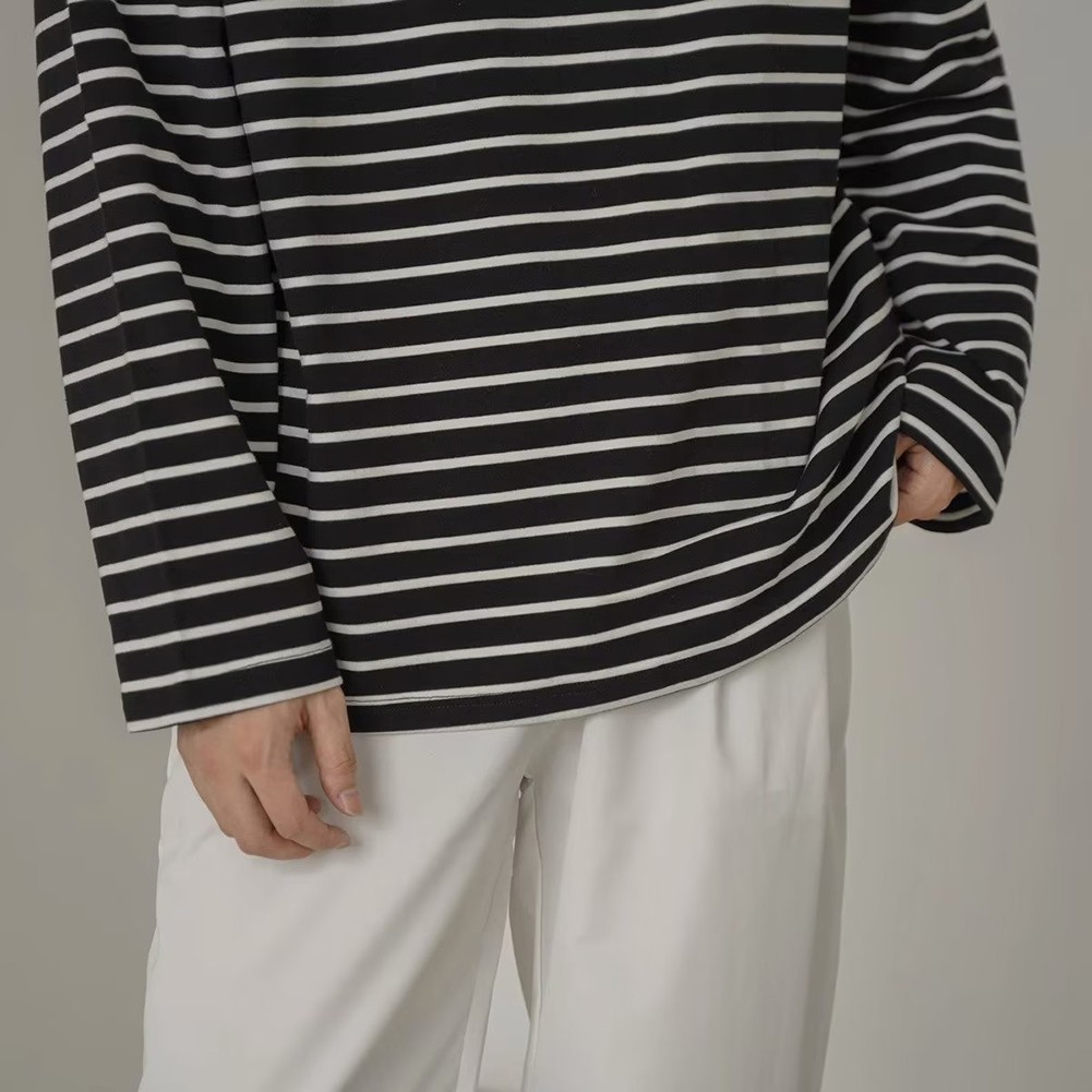 Casual Outing Korean Casual Tops 95% Polyester 5% Spandex All-match Clothing gallery