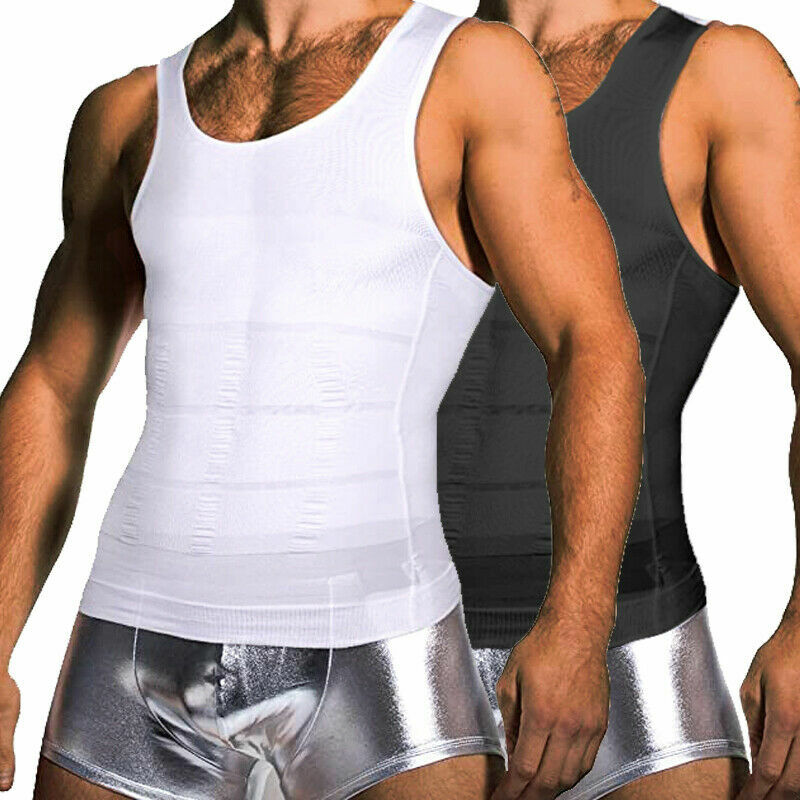 Men Slimming Body Shaper Vest Abs Abdomen Compression Shirts Workout Tank Tops gallery