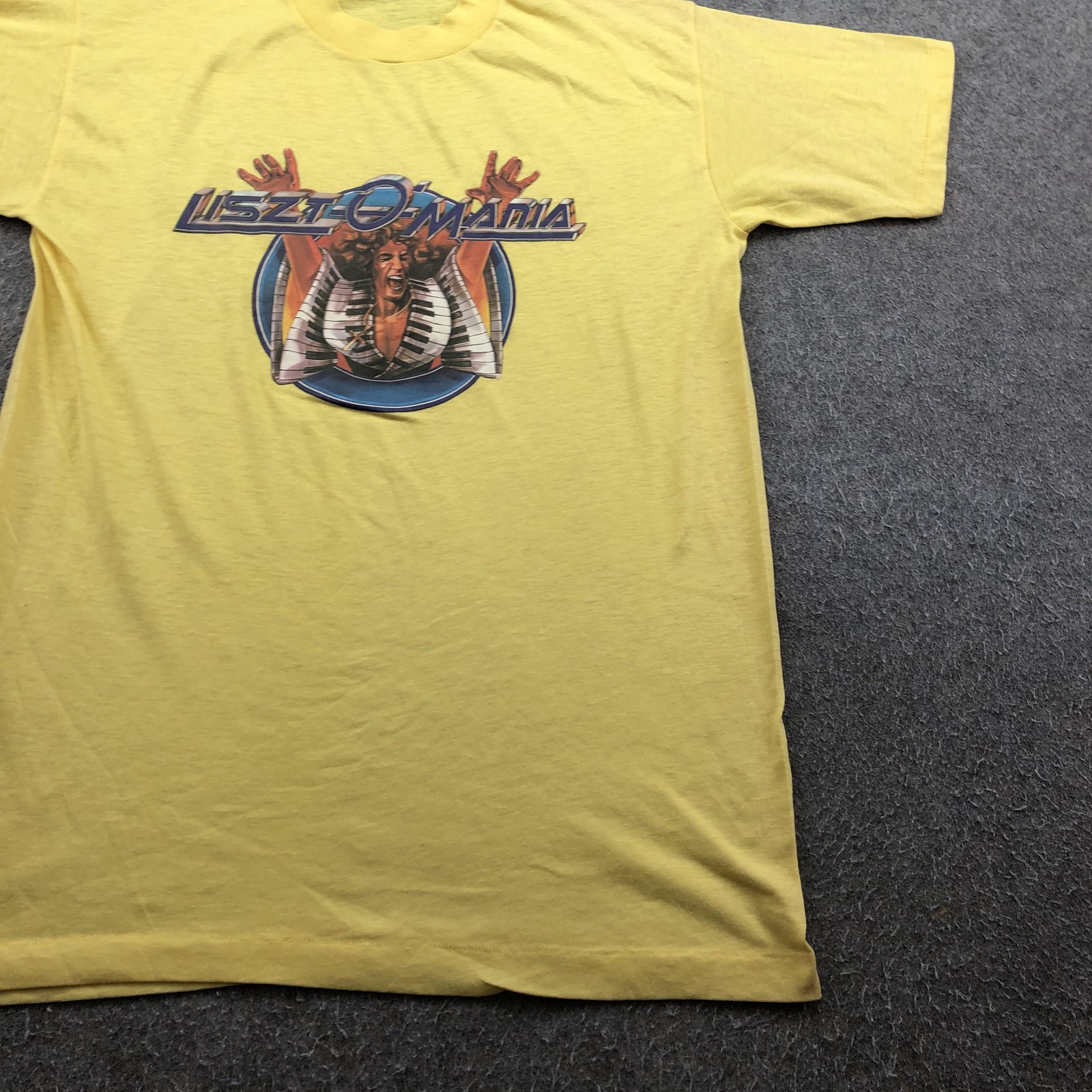 Vintage Lisztomania Shirt Mens Large Yellow Movie Graphic Tee 70s Music Film gallery