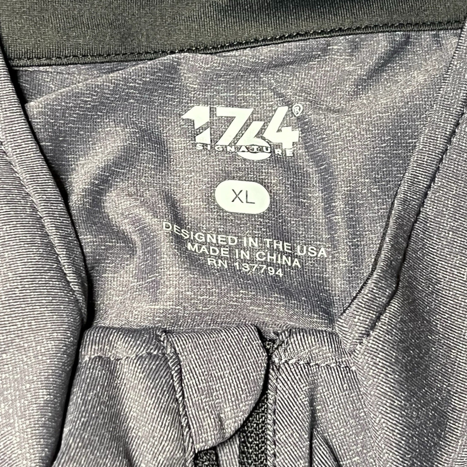 NWT 1764 Signature Golf Noah Pullover 1/4 Quarter Zip Mens XL Gray Performance gallery
