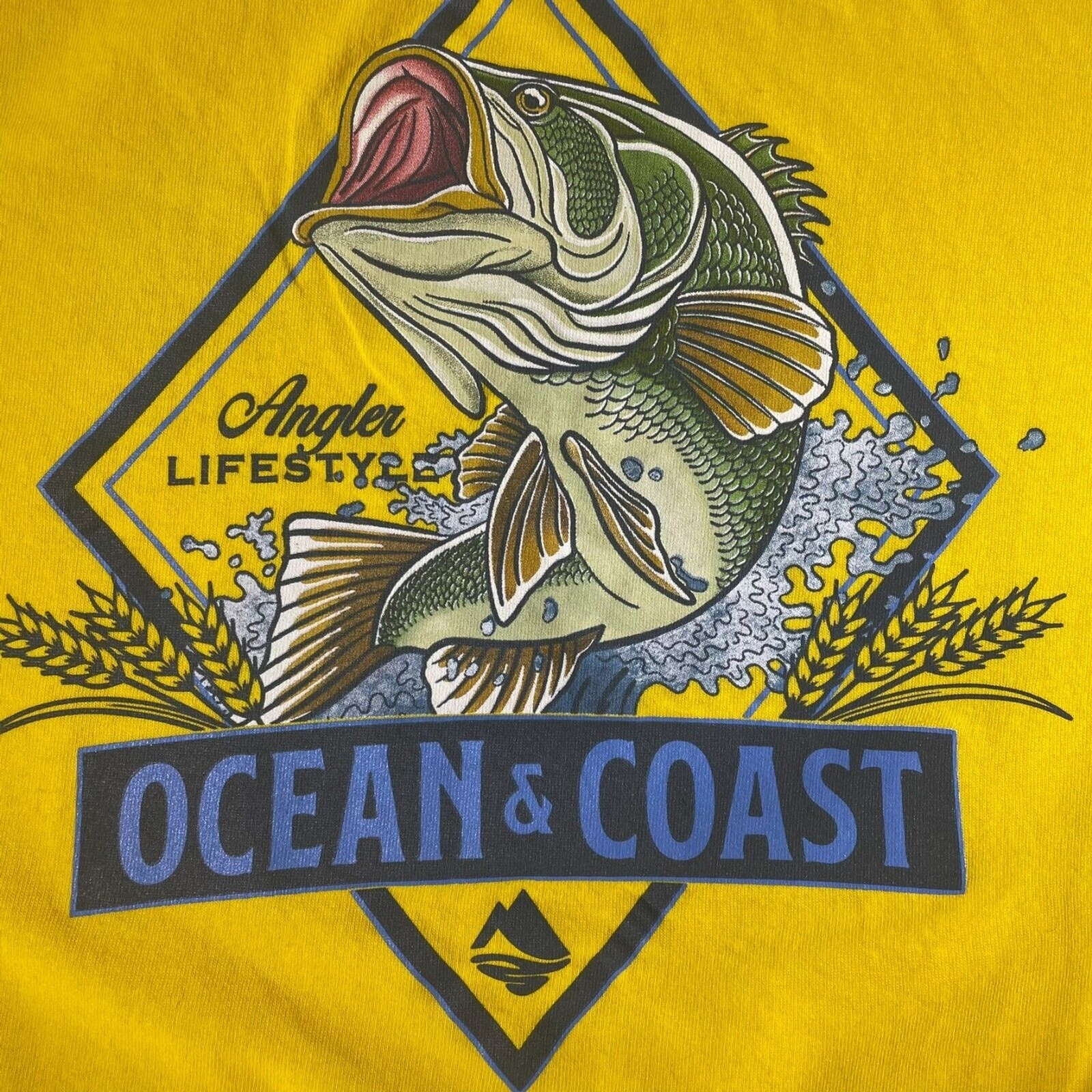 Ocean & Coast T Shirt XL Angler Lifestyle Fishing Outdoor Lake Yellow Camping gallery