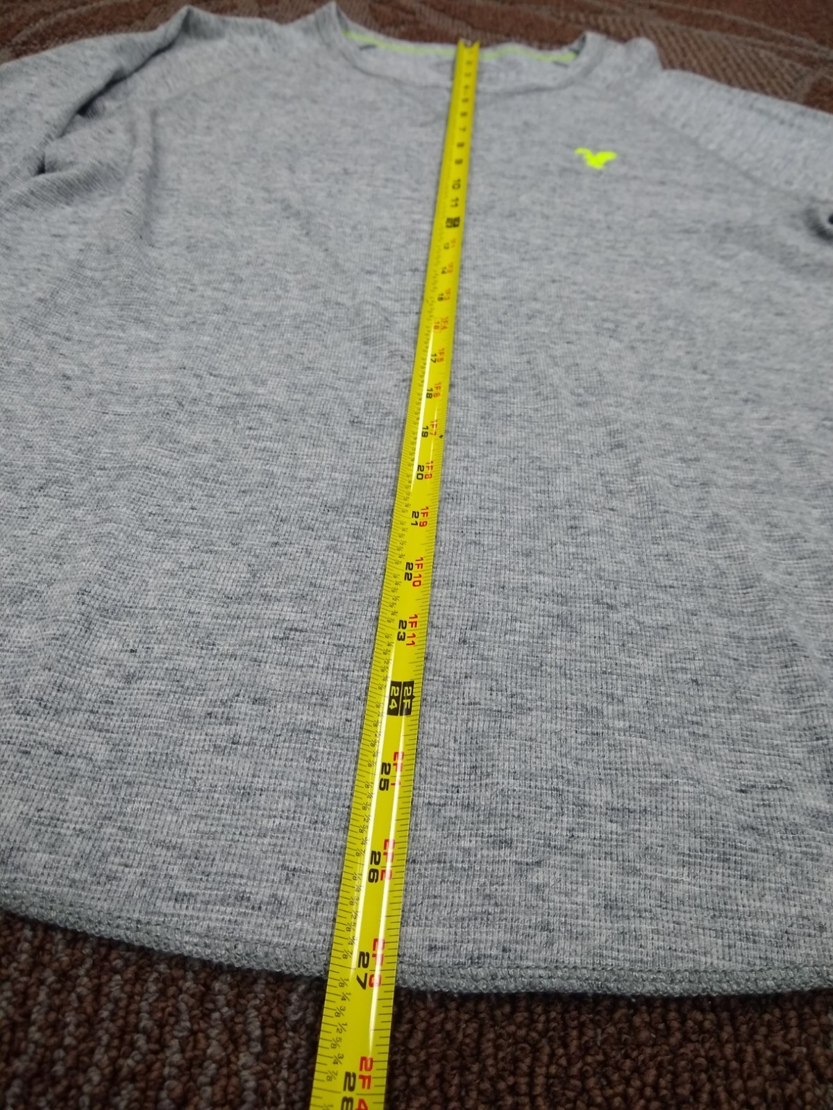 American Eagle Long Sleeve Shirt Gray Men's Size Medium Thermal Embroidered Logo gallery