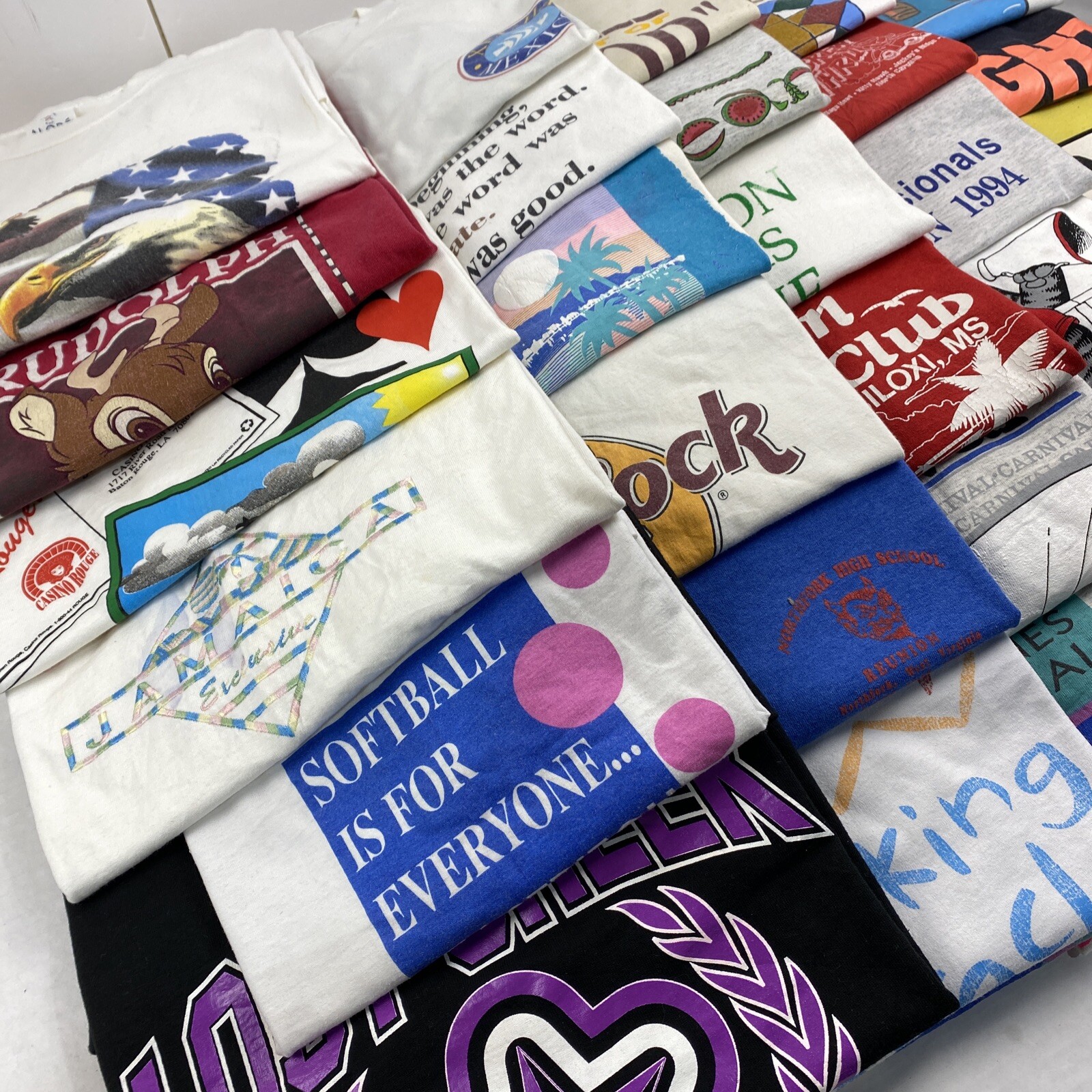 Wholesale Lot of 30 Vintage Short Sleeve Tee Shirts (Sizes In Description) gallery