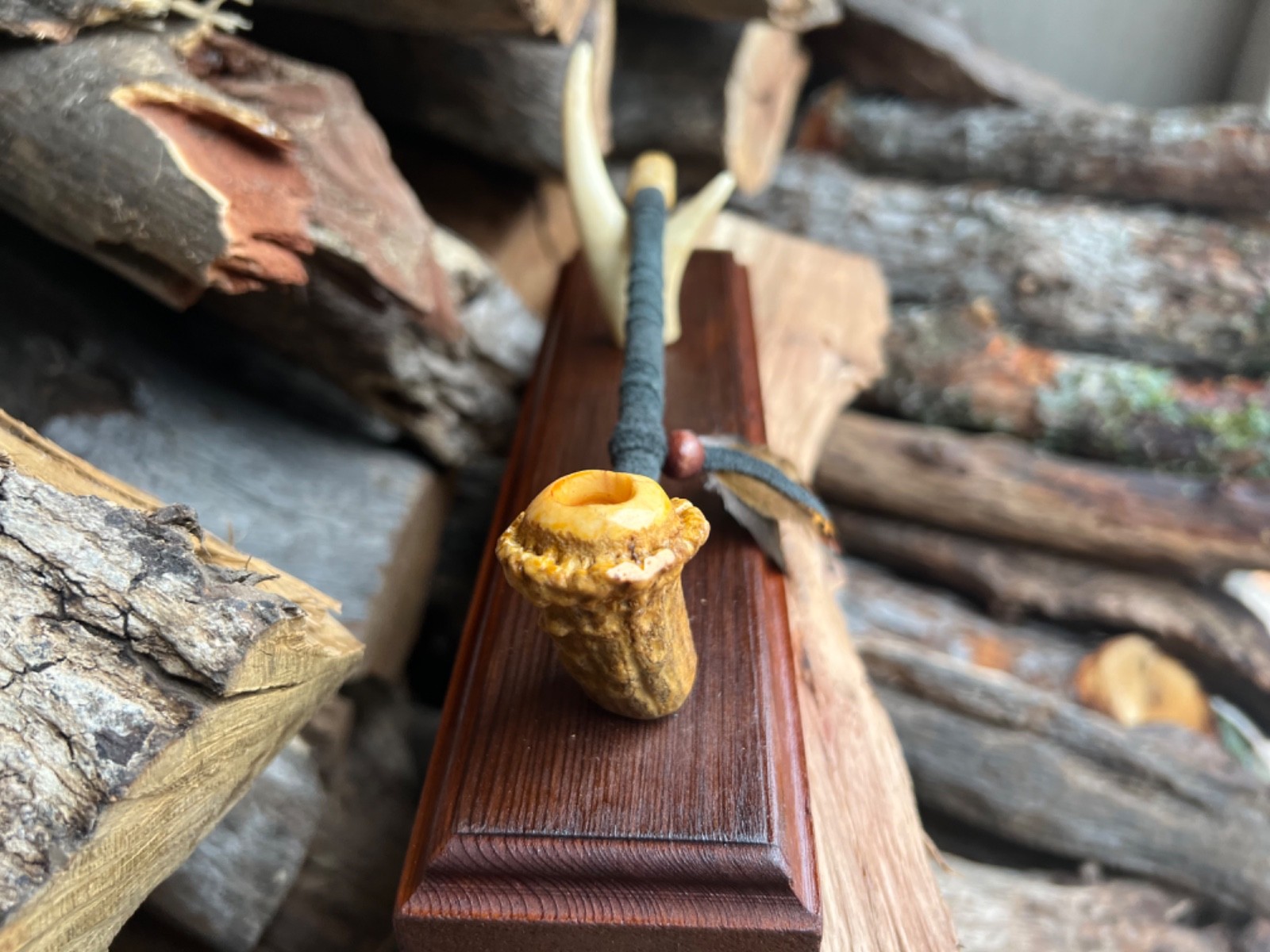 6″  Antler stag Pipe / with screens  E9