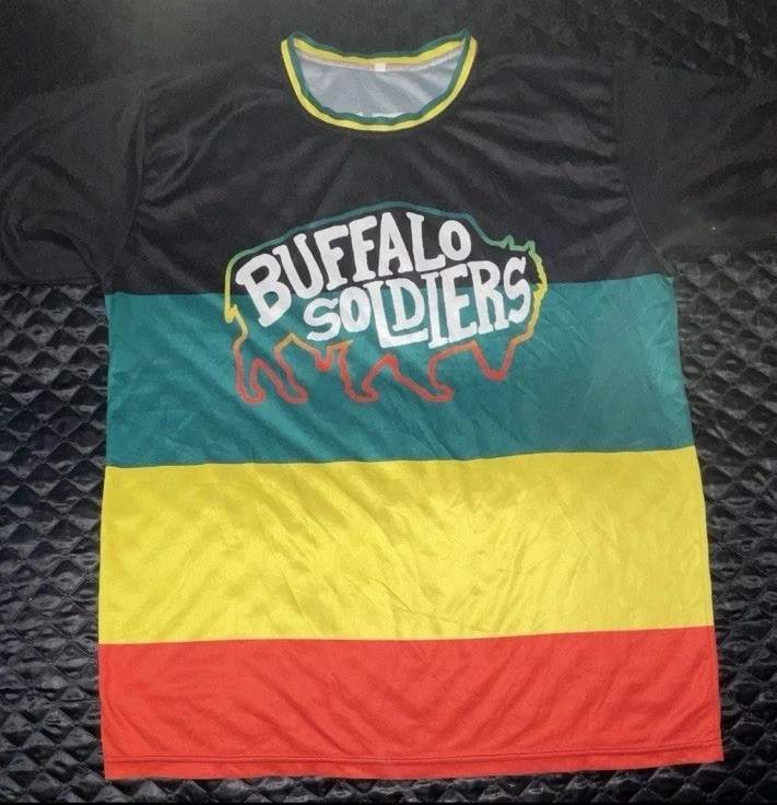 Buffalo Soldiers multicoloured jersey weto 50 bob marley M