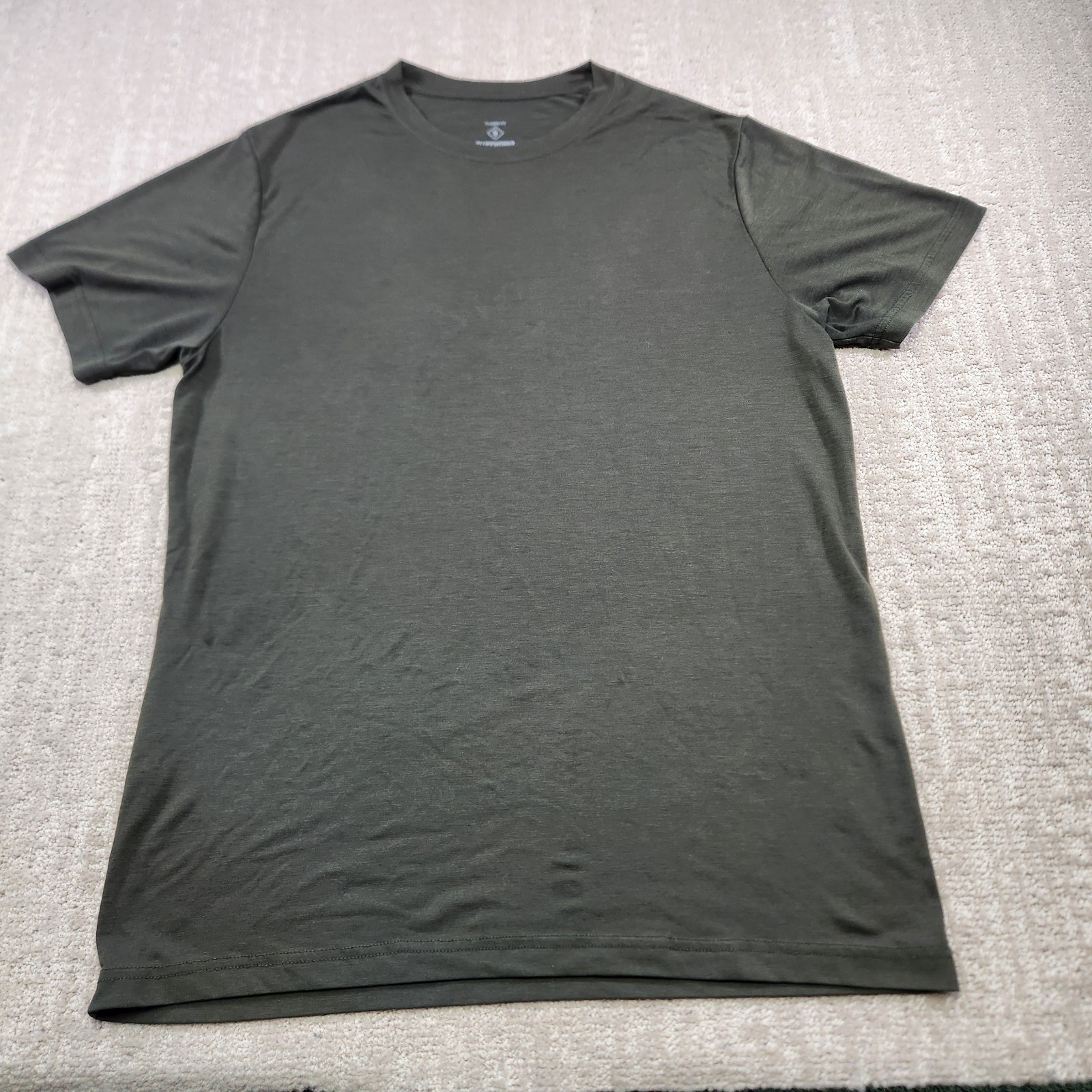 Bluffworks Shirt Men Small Threshold Crewneck Green Classic Stretch Quick dry