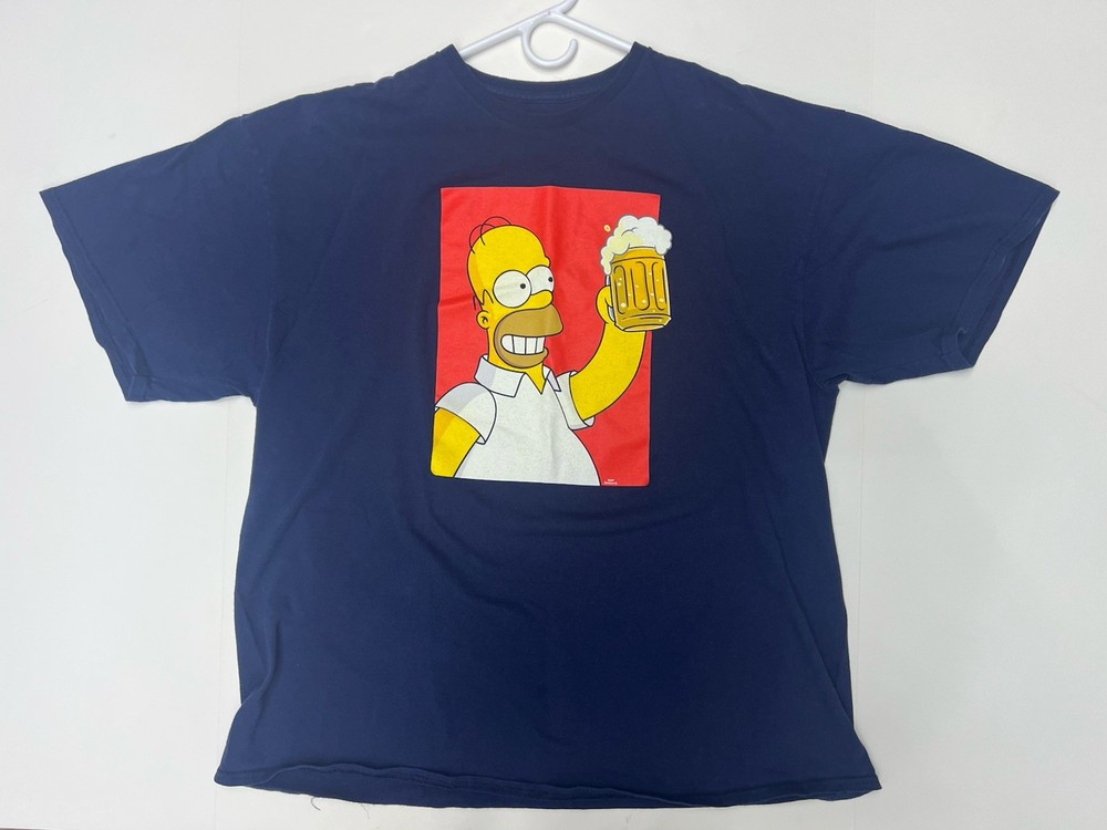 The Simpsons 20th Century Fox Homer Simpson Beer Tee Shirt Navy 2XL