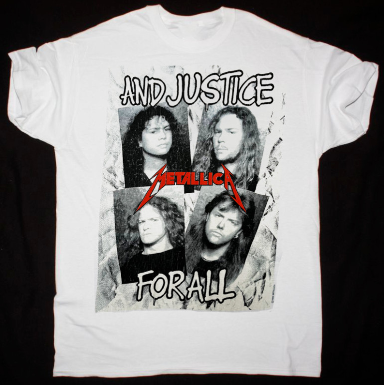 METALLICA BAND AND JUSTICE FOR ALL WHITE T-SHIRT1 gallery