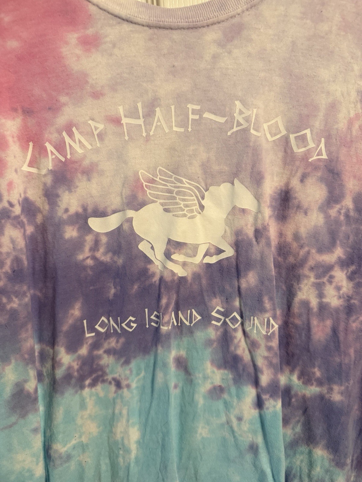 Percy jackson Tie-Dye Camp Half-Blood Long Island Sound Graphic Tee Unisex L gallery