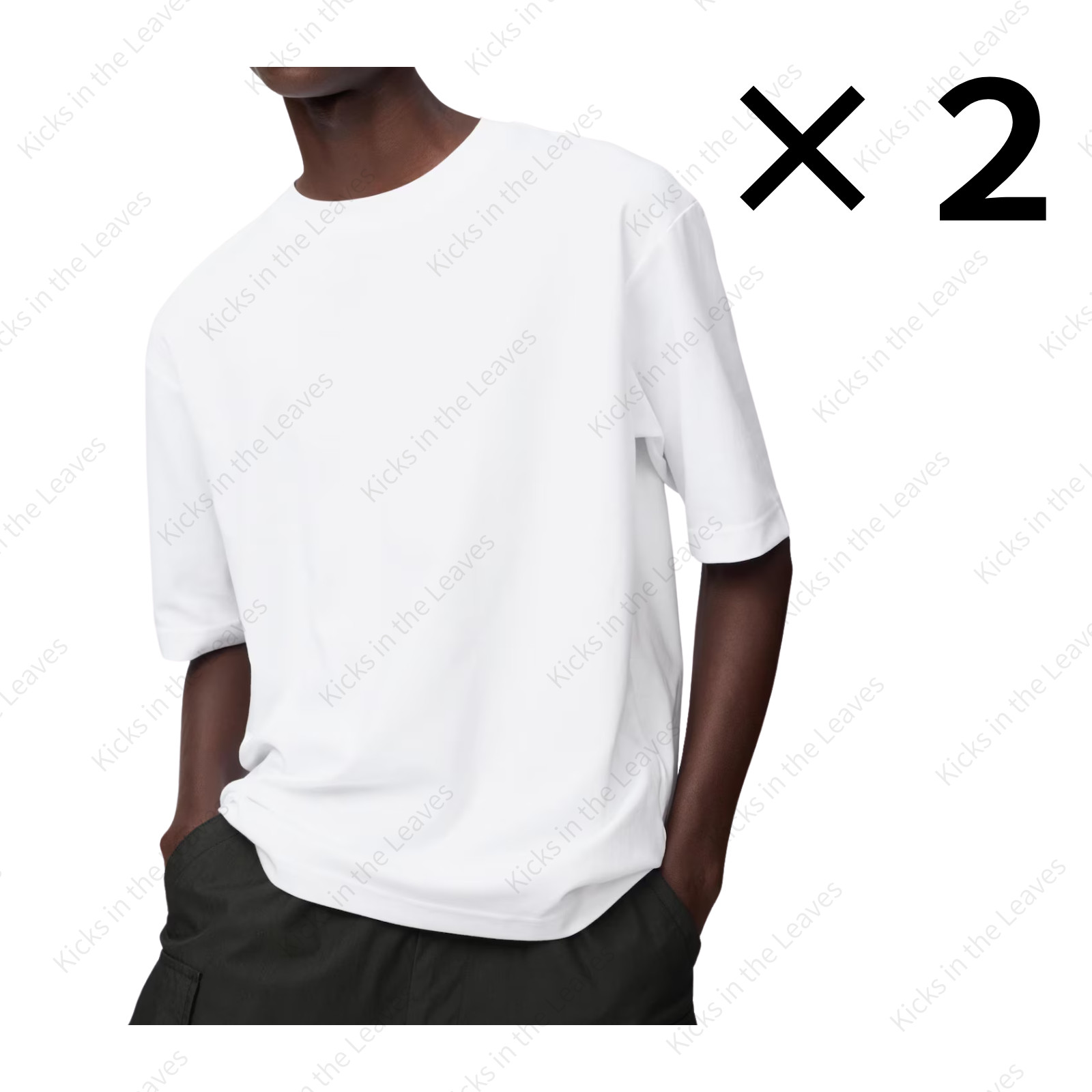 [2PCS SAME COLOR] UNIQLO U AIRism Cotton Oversized T-Shirt Half-Sleeve Japan NWT gallery