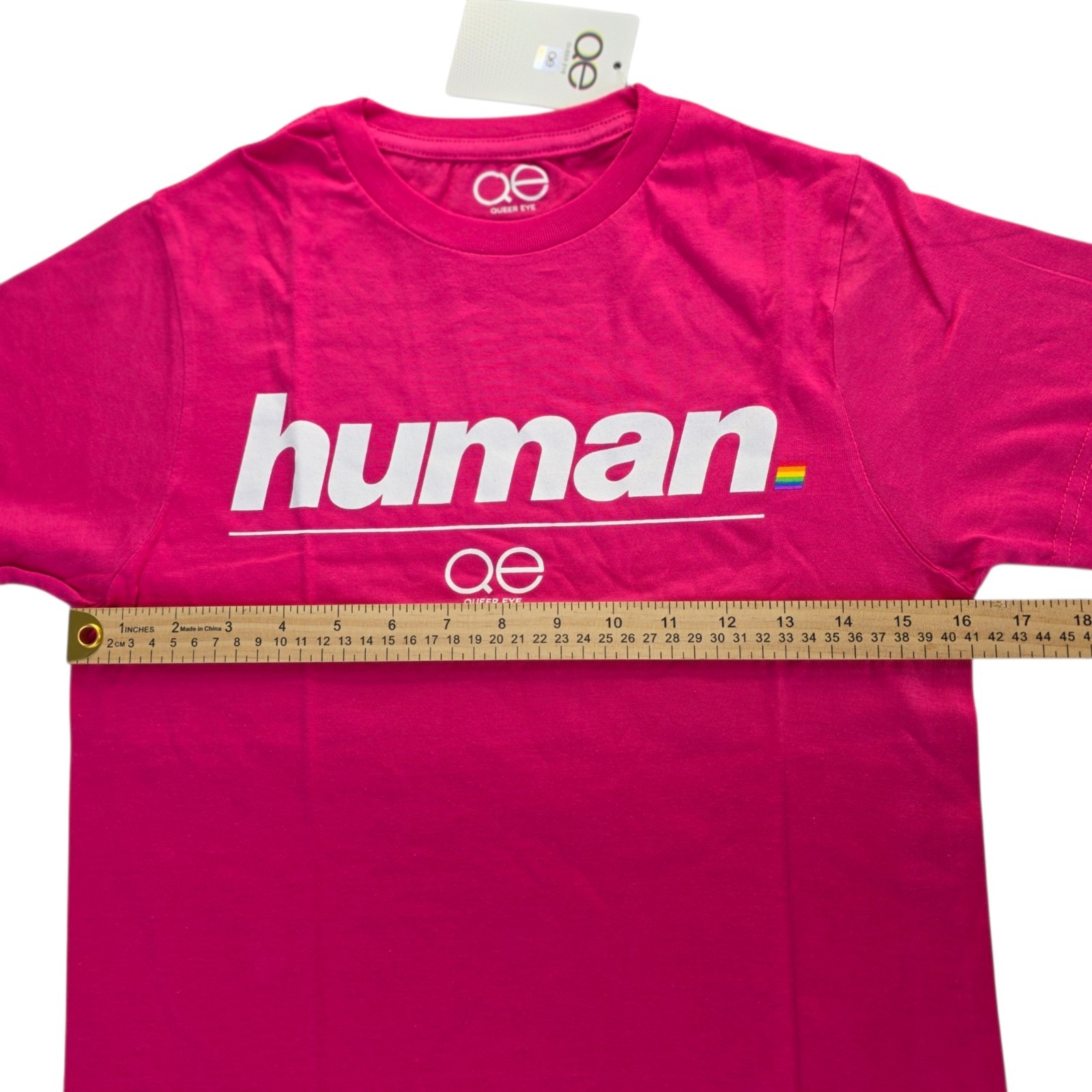 Queer Eye Human Pink Graphic Print Logo Crew Neck T-Shirt Men M Cotton gallery