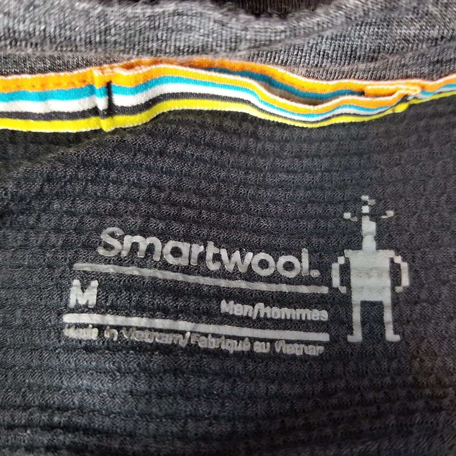 Smartwool Active Ultralite T Shirt Mens M Gray Black Merino Wool Performance gallery