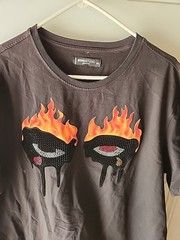 Roku Studio Dripping Eyes Tear Drop Black Shirt Streetwear Size 3XL