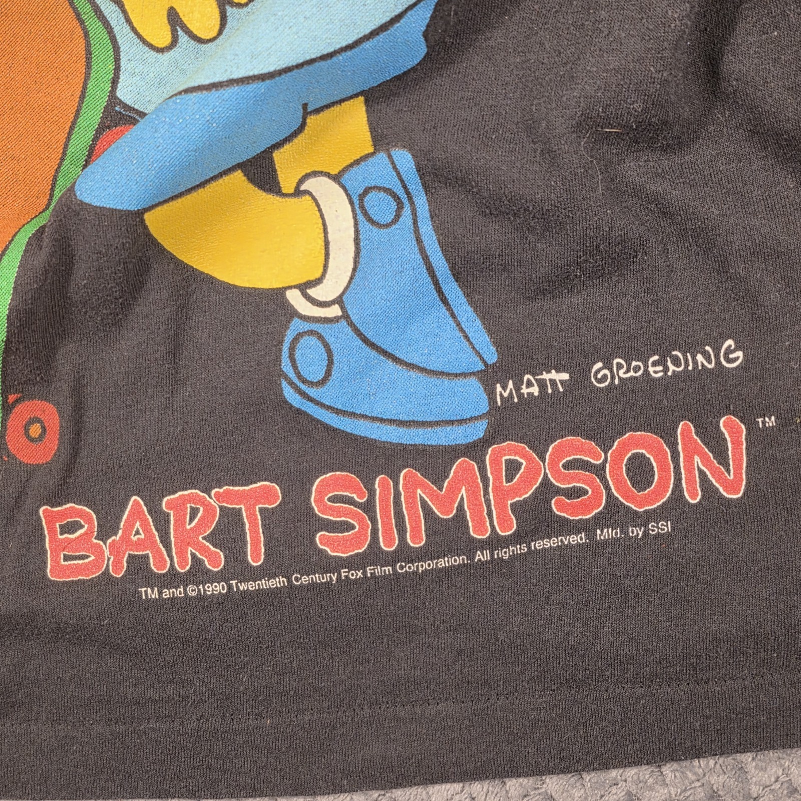 Vintage The Simpsons Bart Simpson Tank Top Men’s Medium Black Single Stitch 1990 gallery