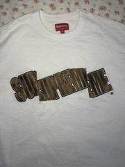Supreme Cut Logo Spring Summer 2021 Slubby 100% Cotton T Shirt Size Medium