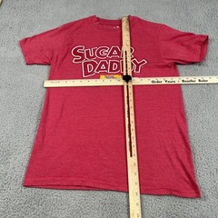 Tee Luv Sugar Daddy Shirt Mens Small Red Graphic Candy Logo Tee Funny Retro