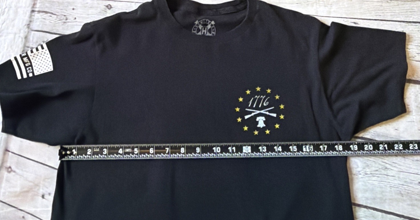 Howitzer MFG Co. 1776 Liberty Freedom Black Graphic T-Shirt Men’s Medium gallery