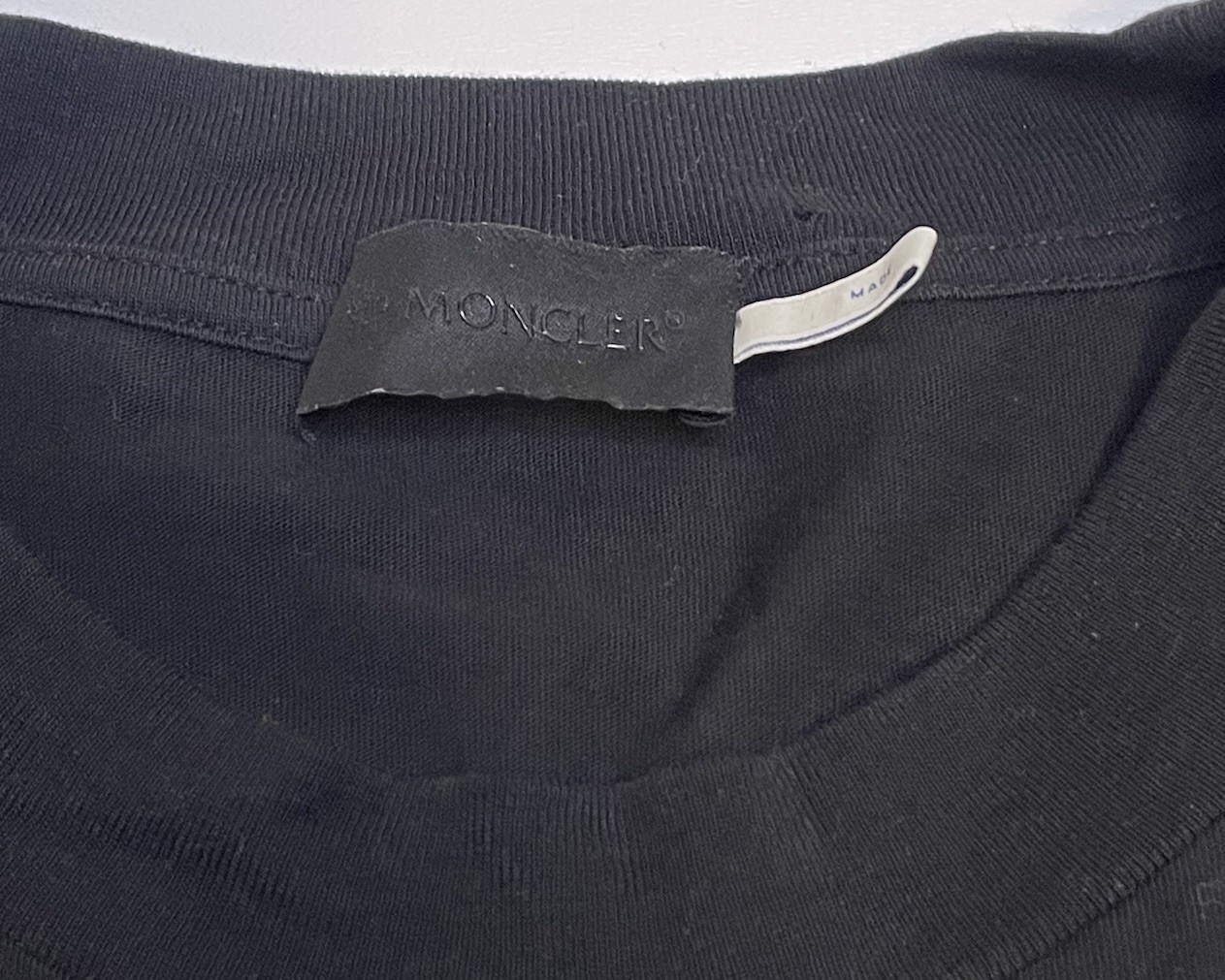 Mens XL MONCLER Maglia Maniche Corte Shirt Black Graphic Logo Cotton $595 Auth. gallery