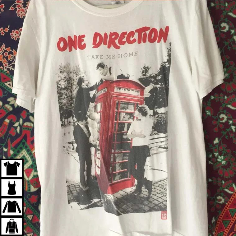 One Direction Take Me Home Unisex Adult Cotton T Shirt Full Size S-5XL