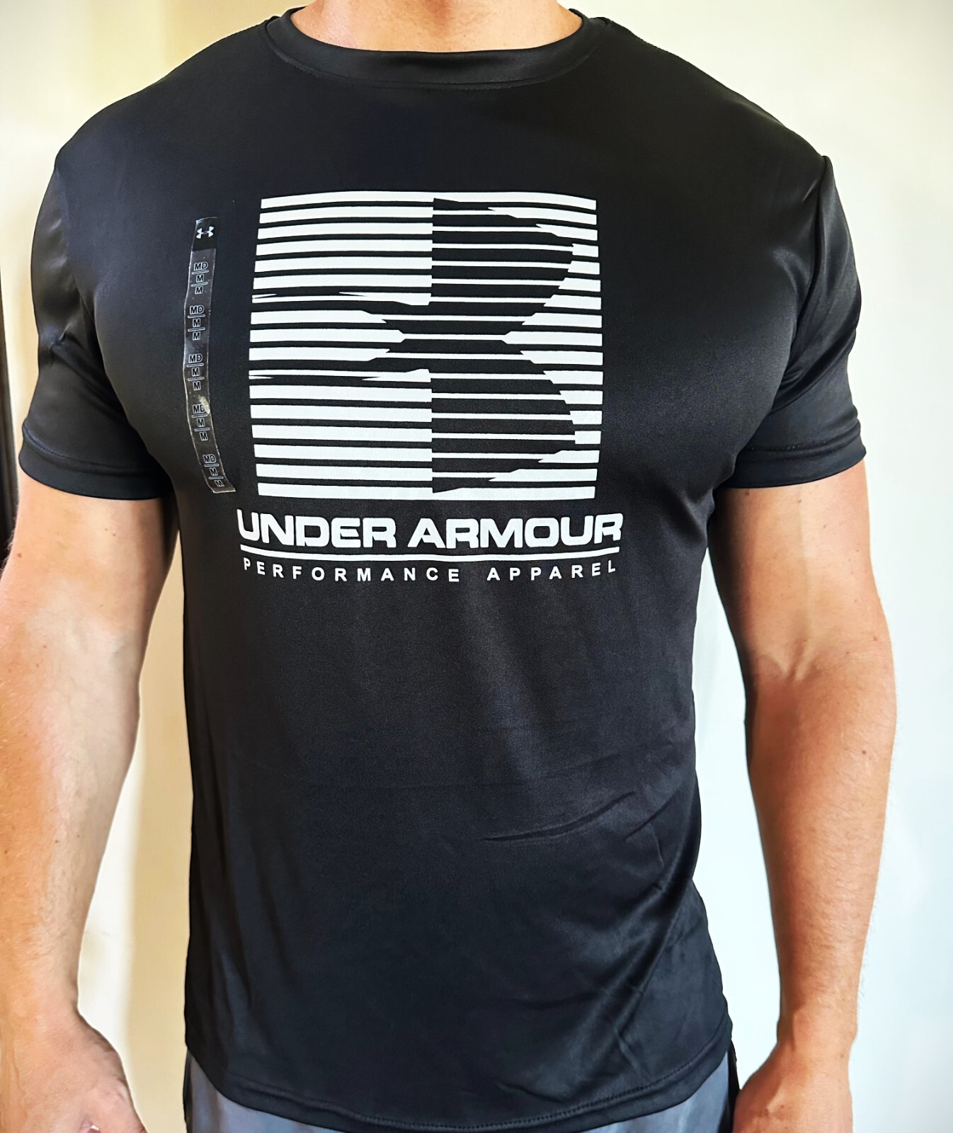 UA Under Armour Men's Block Logo Tee Top Athletic Muscle Gym Shirt New With Tags gallery