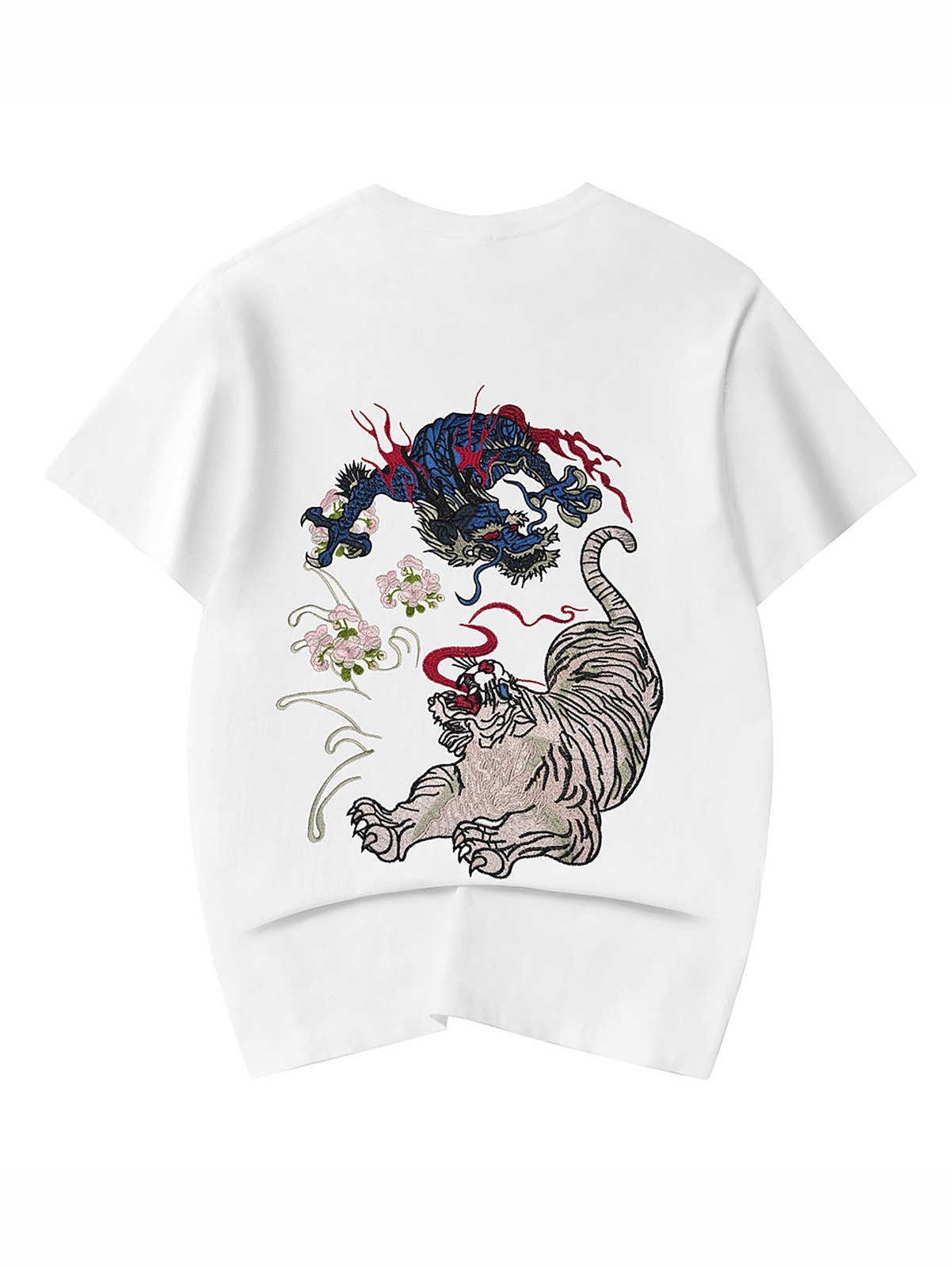 Niepce Men's War of Beasts Embroidery Tee Japanese Streetwear T-Shirt gallery
