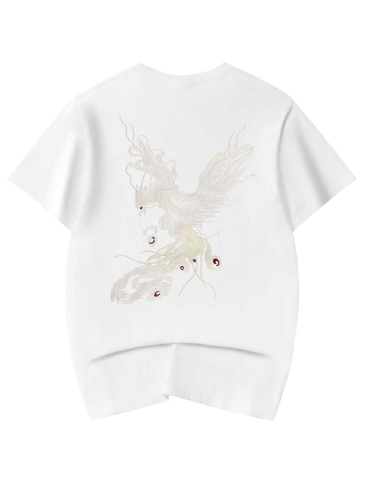 Niepce Japanese Streetwear Embroidery T-shirt Rebirth of the Phoenix Graphic Tee gallery