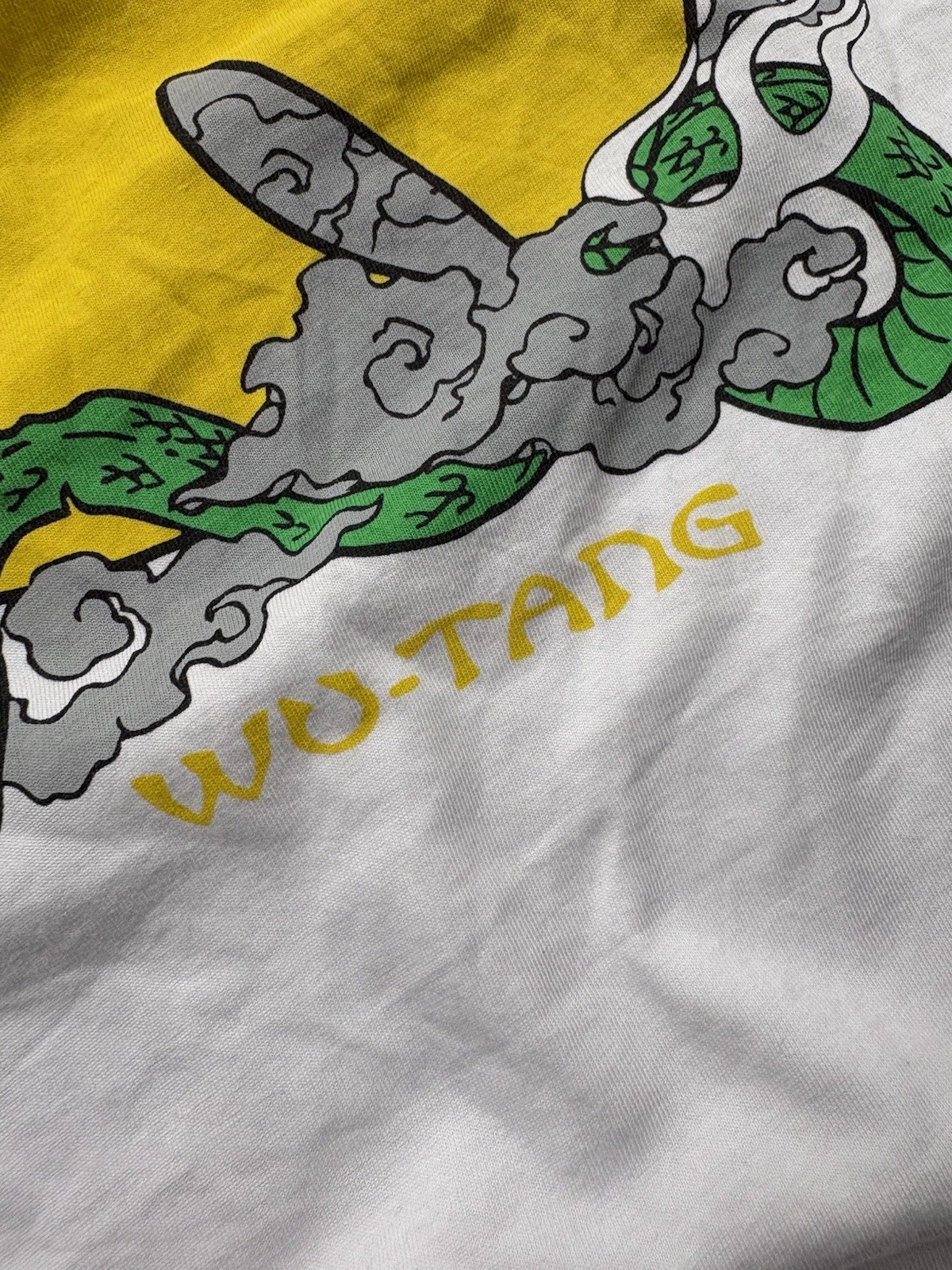 WU-TANG Hype Rare Big DragonLogo Streetwear White Longsleeve Unisex M Size gallery