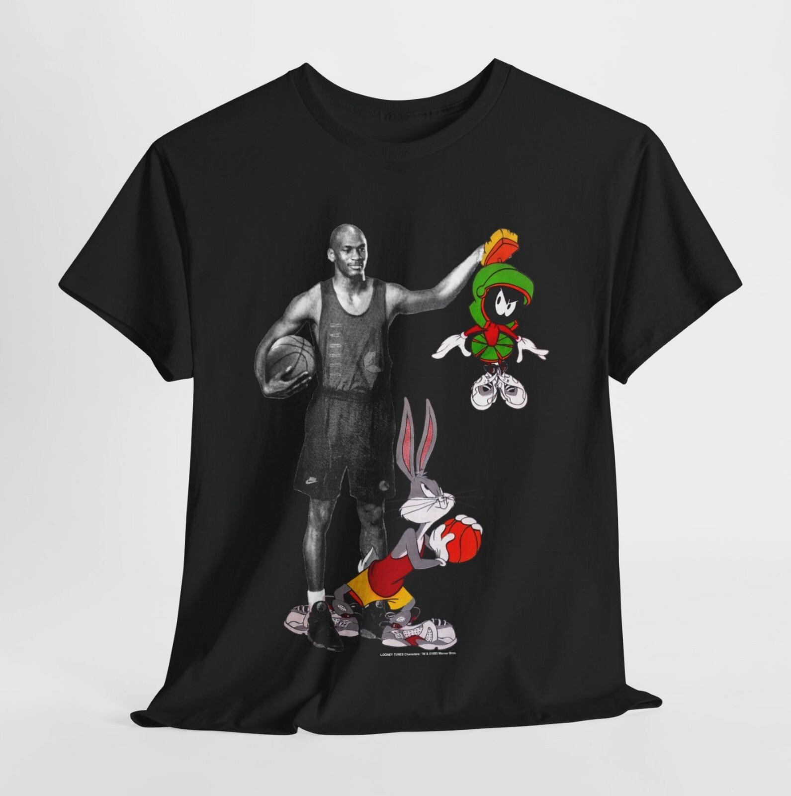 Michael Jordan Space Jam Marvin the Martian & Bugs Bunny Loony Toons T-Shirt gallery