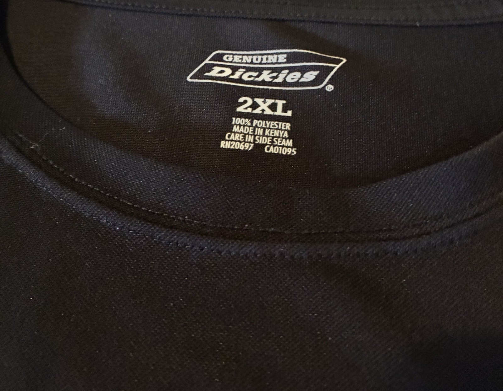 Genuine Dickies Mens T-Shirt 2XL Black Shorts Sleeve Perfomrance Work Pocket Tee gallery