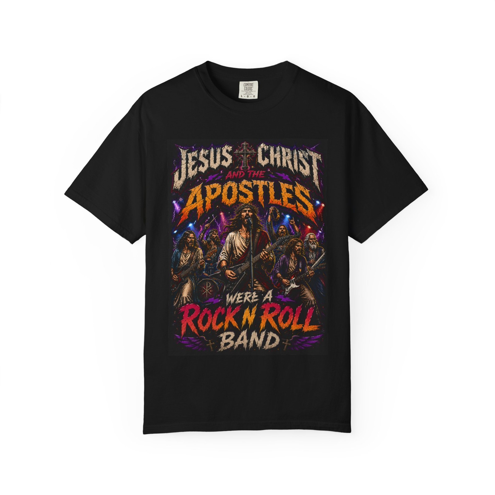 Jesus Christ and the Apostles were a Rock n Roll Band T-Shirt gallery