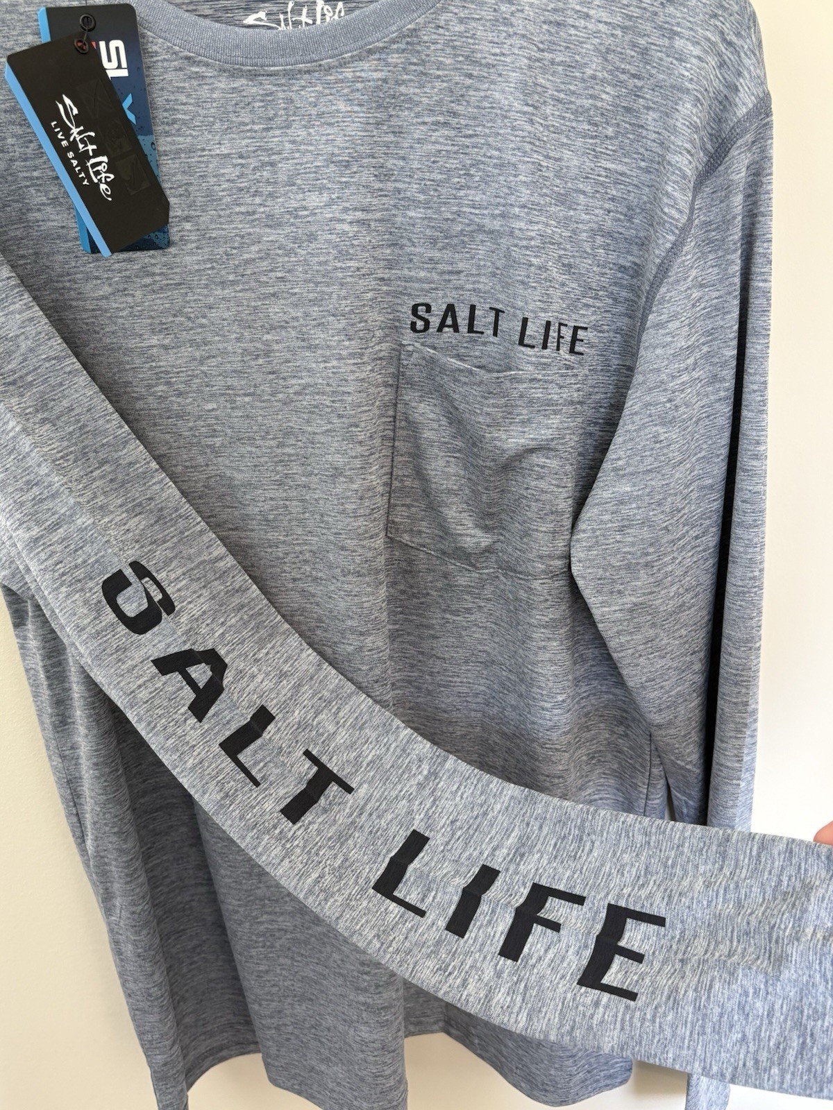 Salt Life Tunability Long Sleeve Gray Tech Shirt Size Medium New with Tags gallery