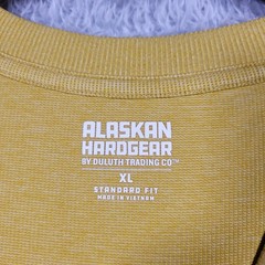 Alaskan Hardgear Duluth Long Sleeve Shirt Mens XL Yellow Standard Fit AHG