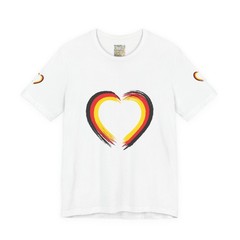 Paint Brush Heart Tee | Red Yellow Black Heart Shirt